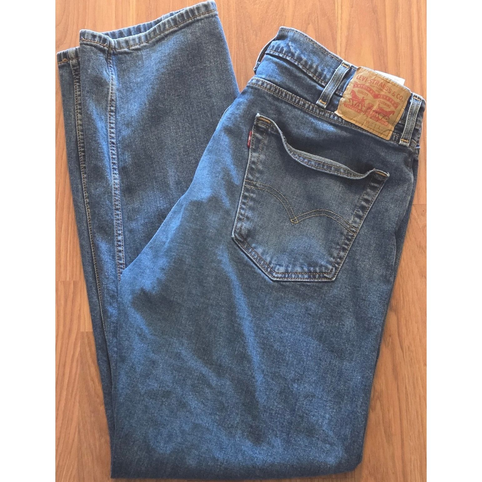 Levi's Levi's 505 Men's Regular Fit Navy Blue Jeans 38x32 Size US 38 / EU 54 - 2 Thumbnail