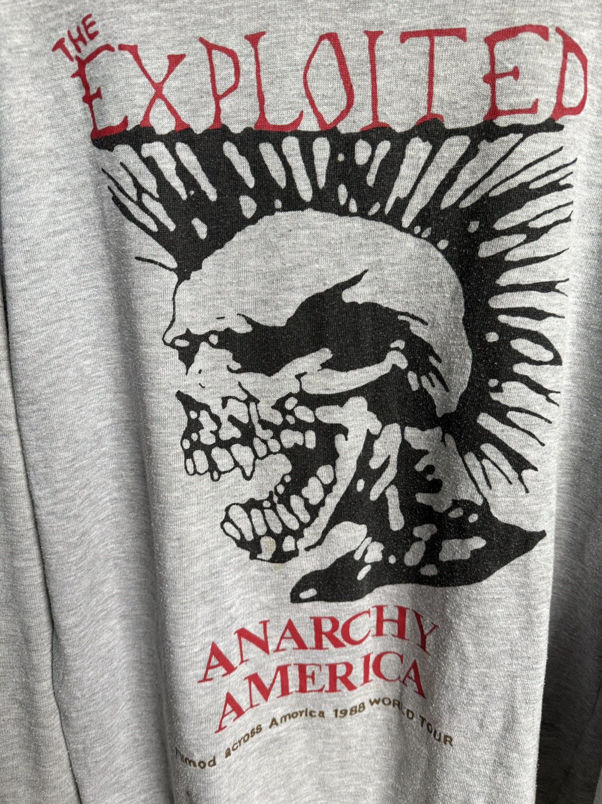 Band Tees Vintage The Exploited 1988 world tour band tee Size US L / EU 52-54 / 3 - 6 Thumbnail