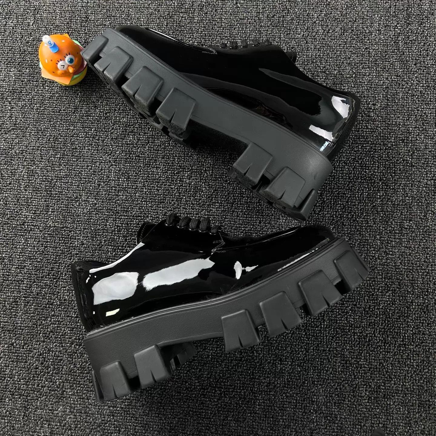 Prada Prada Black Gear Platform Shoes EUR 38 Size US 7.5 / IT 37.5 - 4 Thumbnail