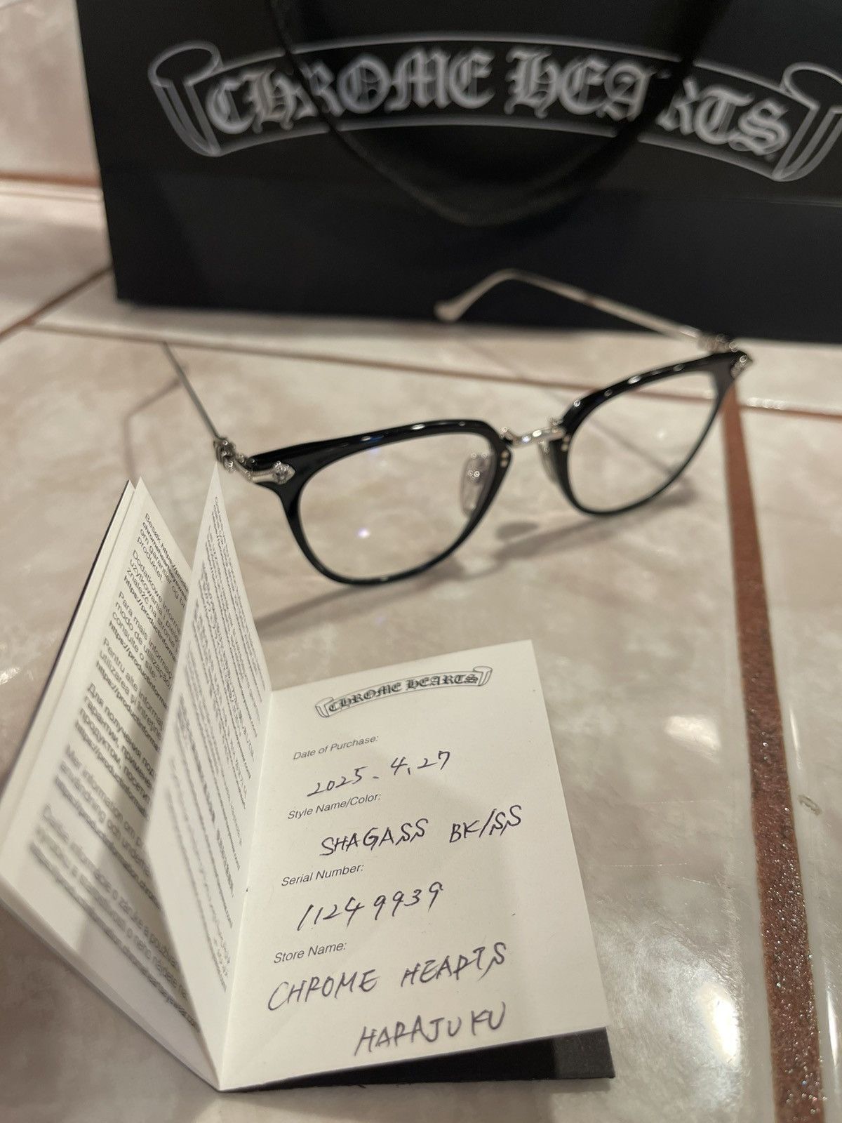 Chrome Hearts Chrome Hearts “shagass” Glasses Size ONE SIZE - 2 Thumbnail