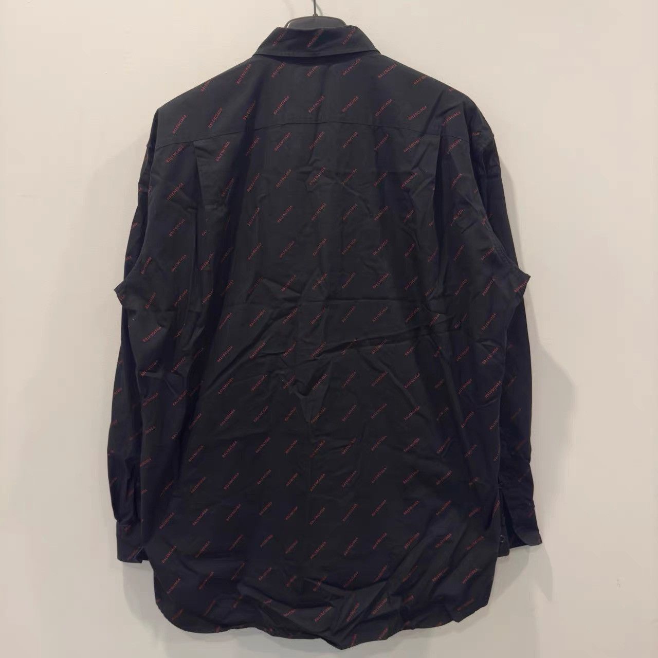 Balenciaga Balenciaga Black Logo Print Shirt K28 Size US XXS / EU 40 - 2 Thumbnail