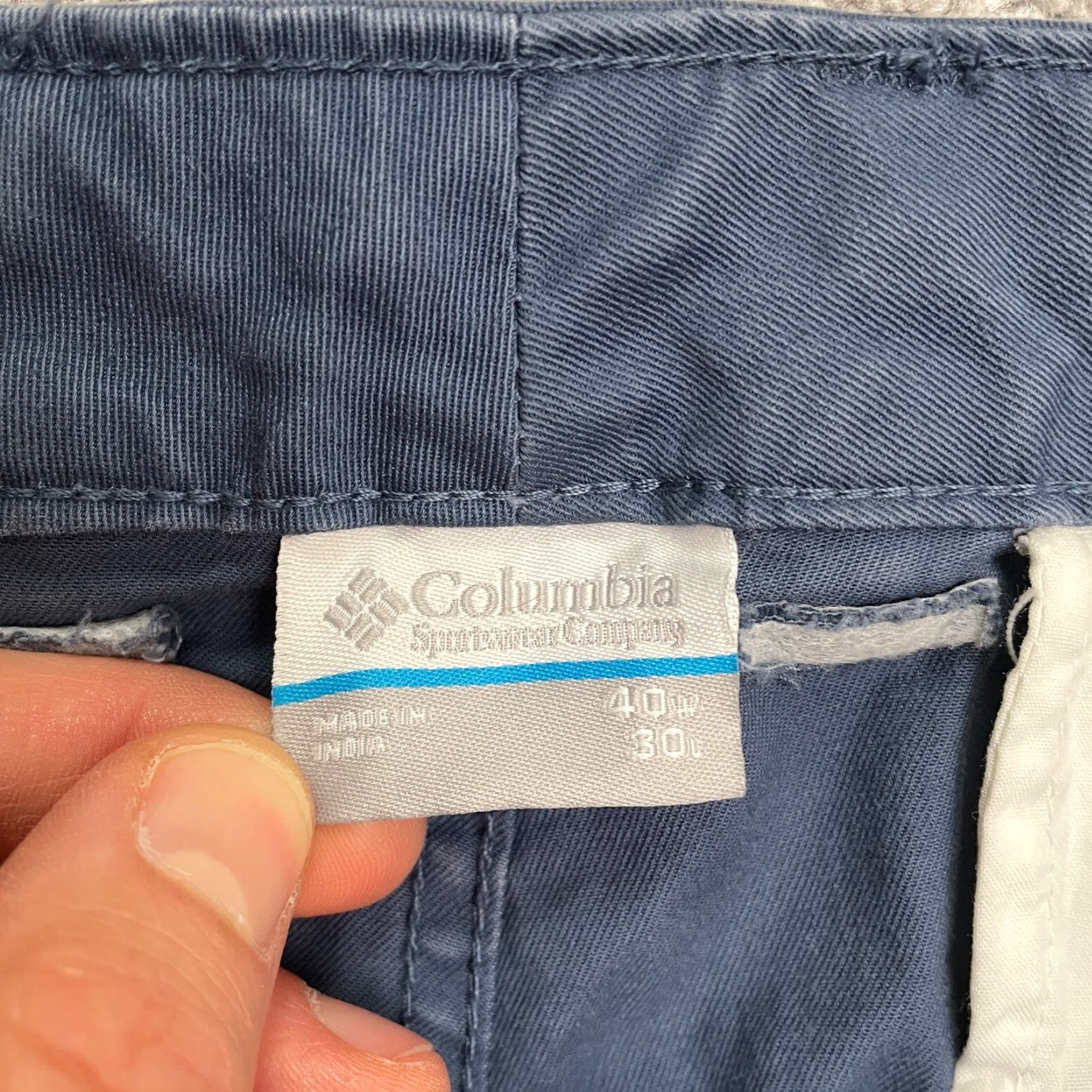 Vintage Columbia ROC Active Fit Pants Mens 40x30 Blue Straight Leg Cotton Outdoor Work Size US 42 / EU 58 - 6 Thumbnail