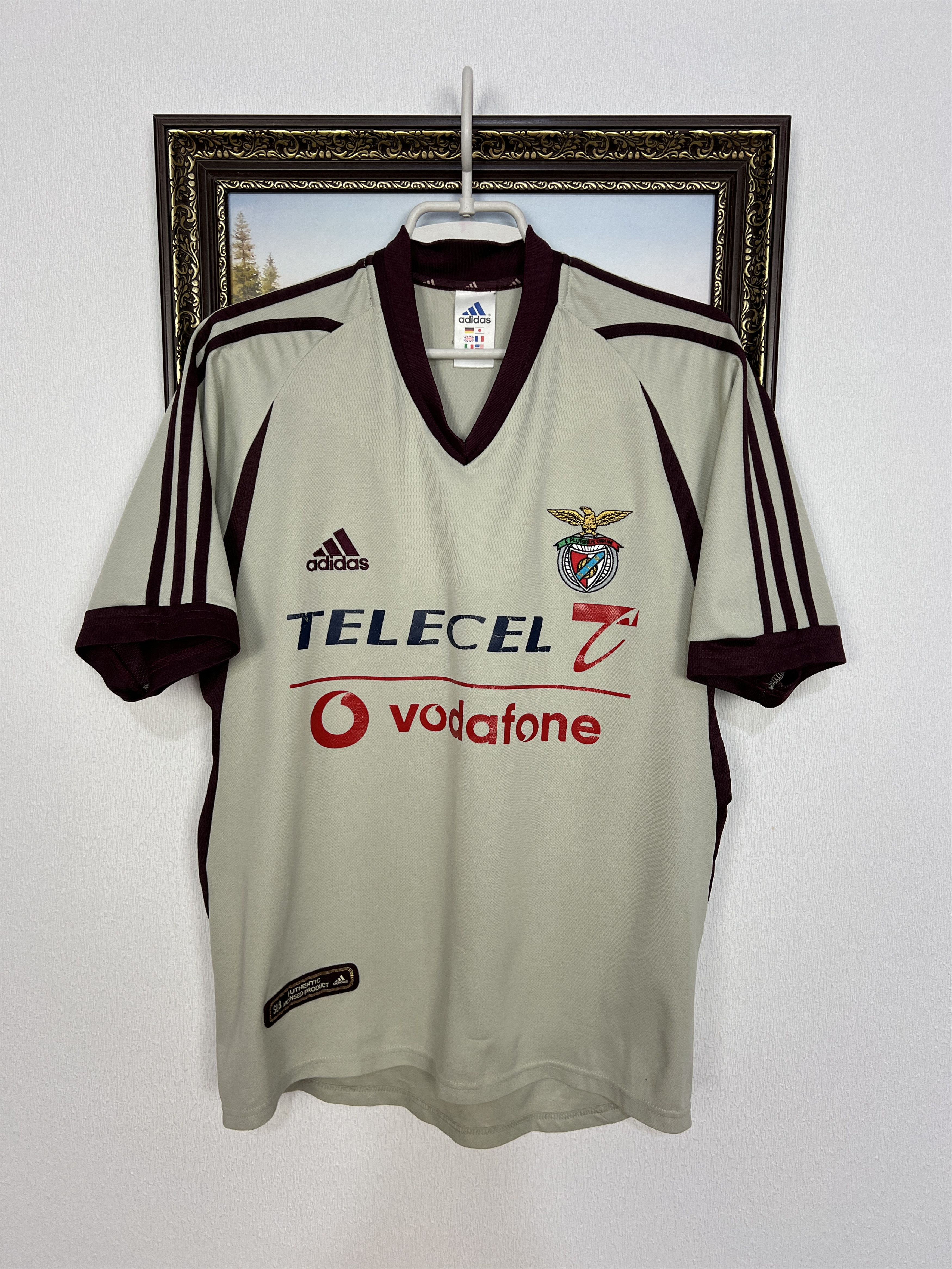 Adidas Benfica Away football shirt 2000 Soccer Jersey Trikot Rare Size US S / EU 44-46 / 1 - 1 Thumbnail