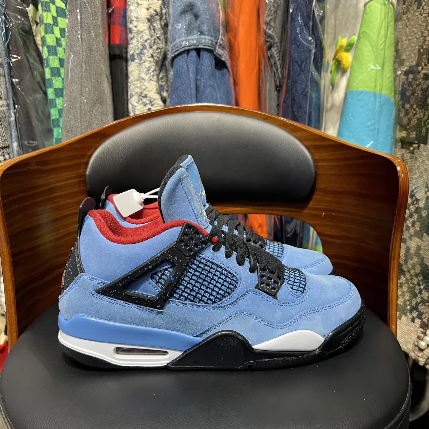 Nike Air Jordan 4 x Travis Scott Glacier Blue Size 43 Size US 10 / EU 43 - 4 Thumbnail