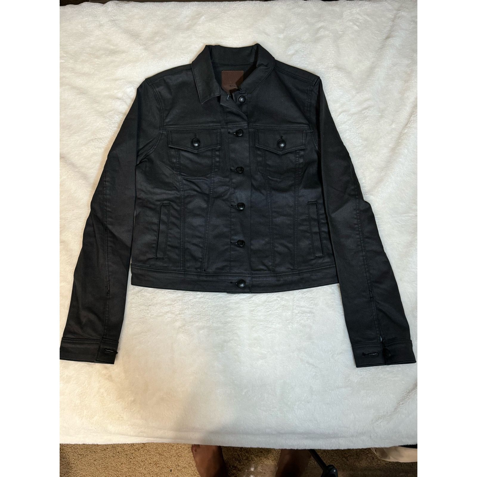 Unknown London Articles of Society Black Denim Jacket Women’s Size M USED Size M / US 6-8 / IT 42-44 - 5 Thumbnail