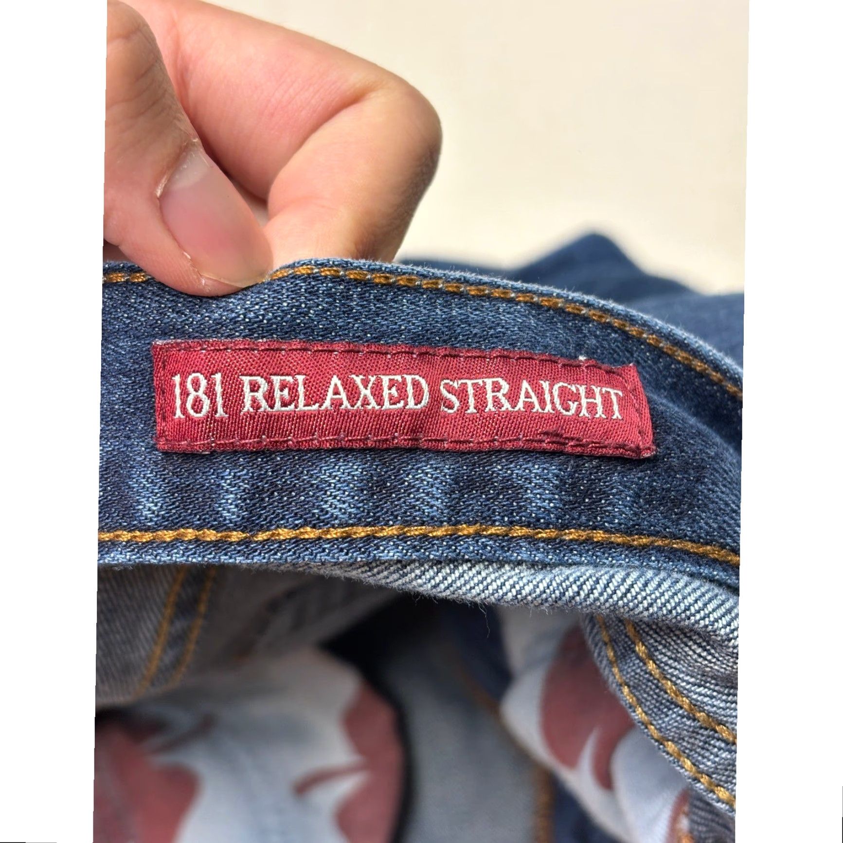 Lucky Brand Lucky Brand 181 Relaxed Straight Jeans Blue Denim 31x32 Medium Wash Mens Jeans Size US 31 - 6 Thumbnail