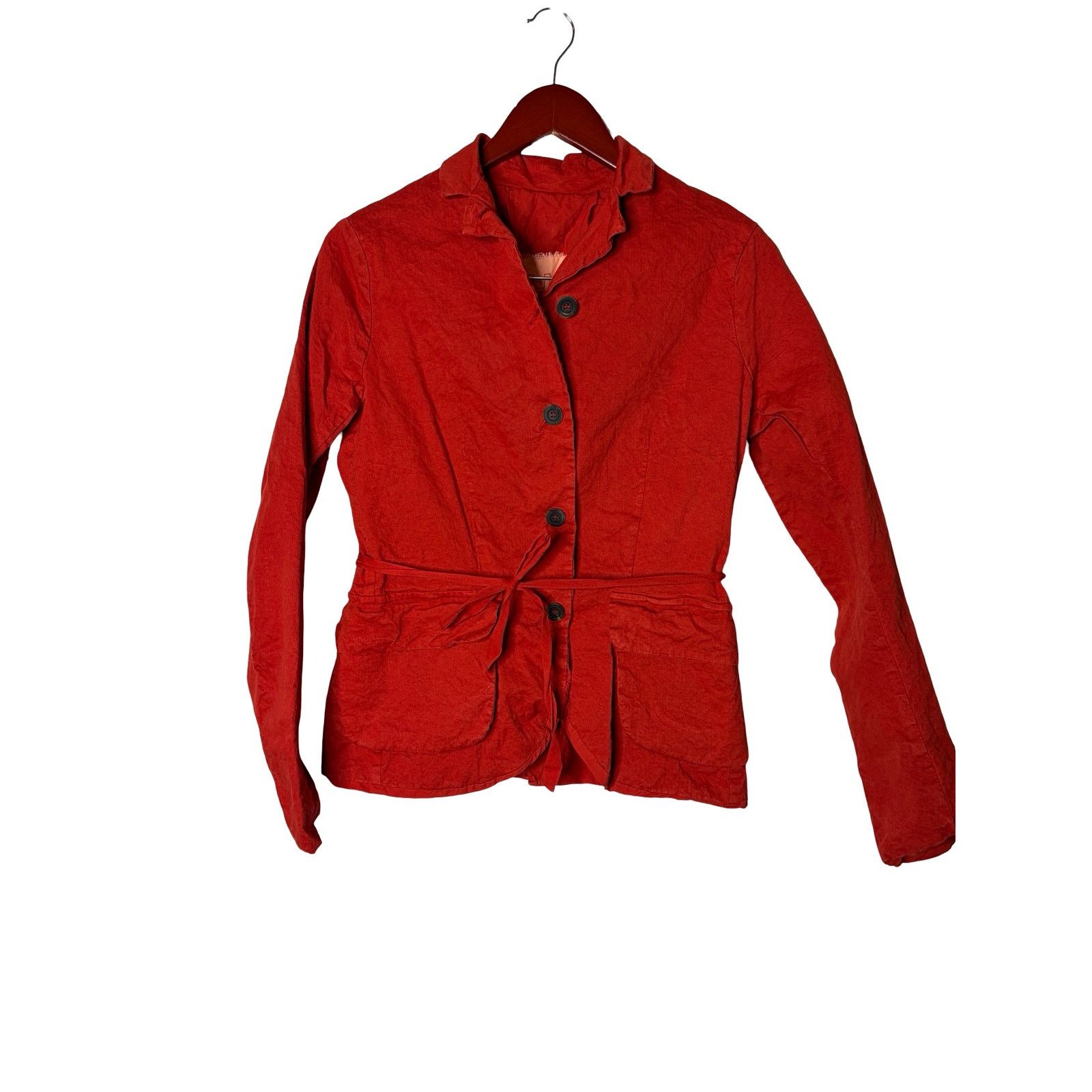 Other Hannoh Wessel red cotton button down blazer jacket sz 34 XS Size XS / US 0-2 / IT 36-38 - 1 Thumbnail