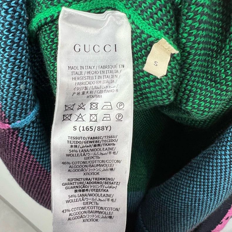 Gucci Gucci Double G full logo rainbow round-neck wool sweater 25 Size US S / EU 44-46 / 1 - 4 Thumbnail