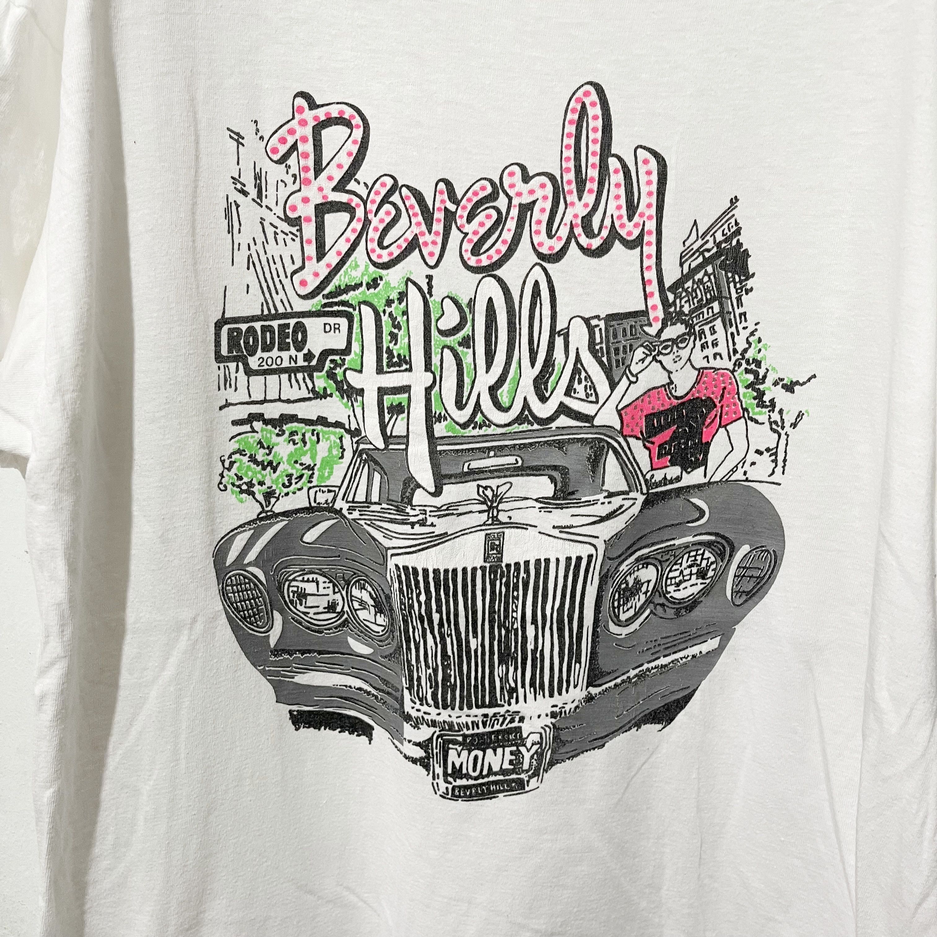Vintage Vintage 80s Beverly Hills T-Shirt Size US L / EU 52-54 / 3 - 2 Thumbnail