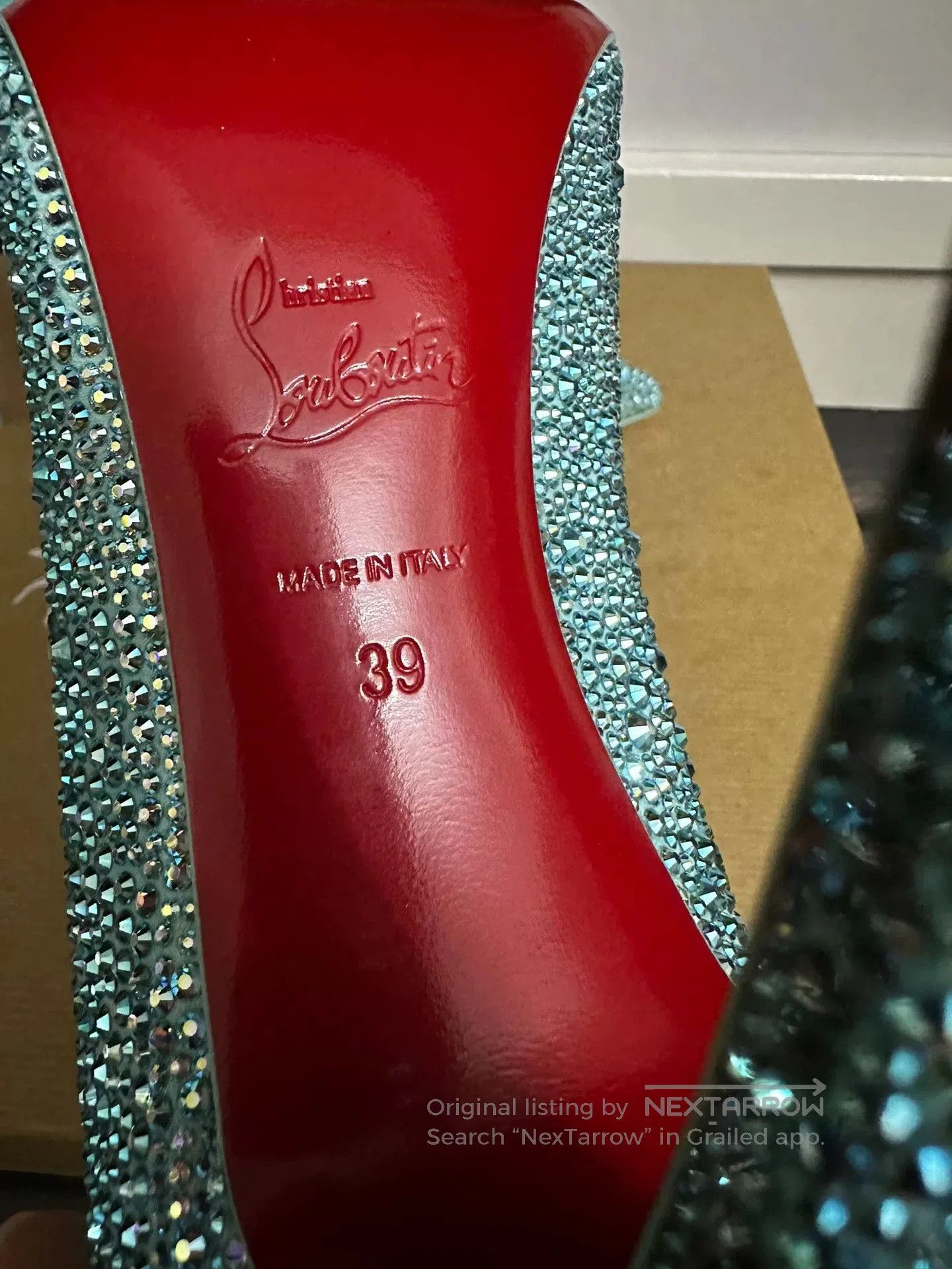 Christian Louboutin Christian Louboutin Blue Crystal Heels 39. Size US 8 / IT 38 - 8 Thumbnail