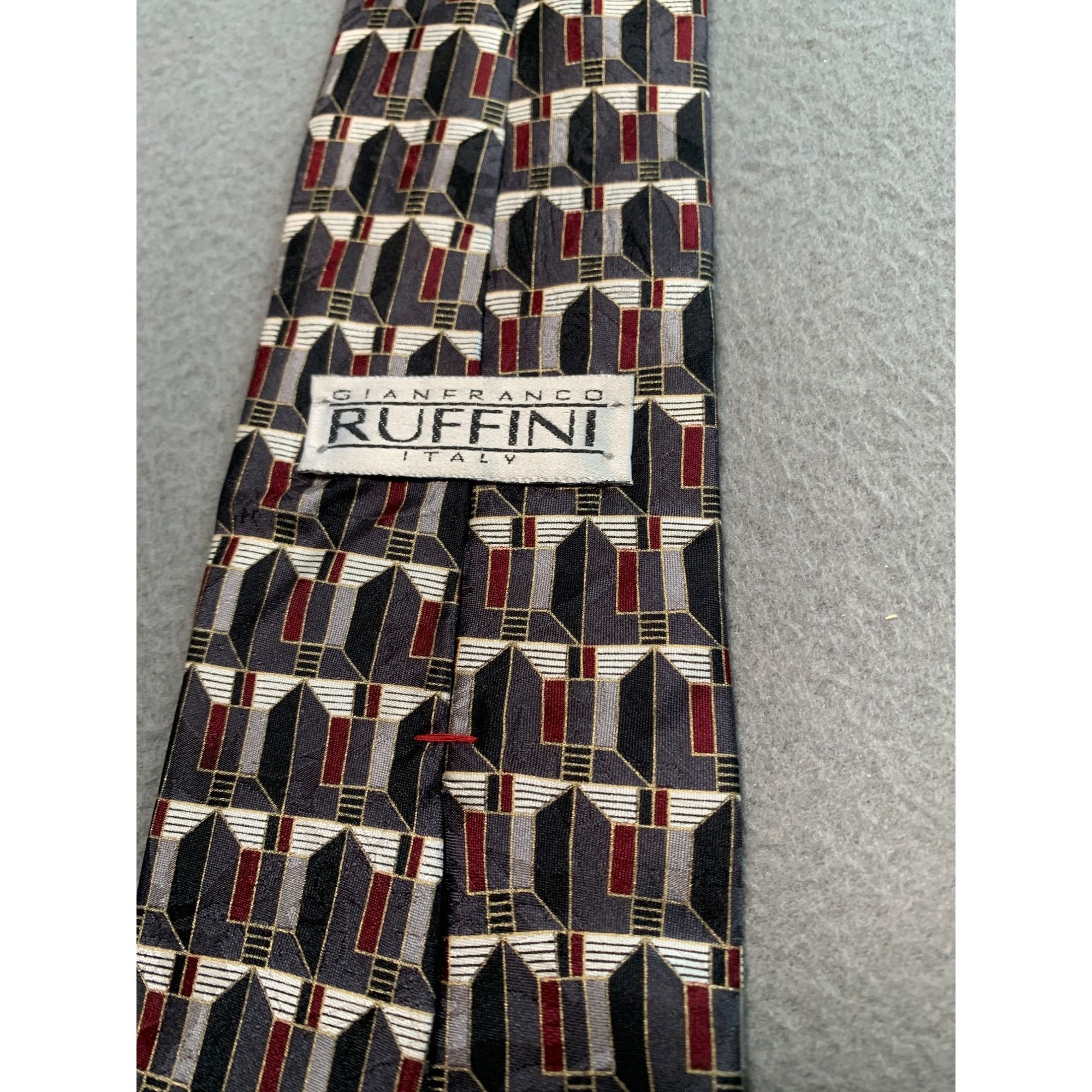 Other Gianfranco Ruffini Italy Silk Tie Geometric Pattern Mens Ne Size ONE SIZE - 3 Thumbnail