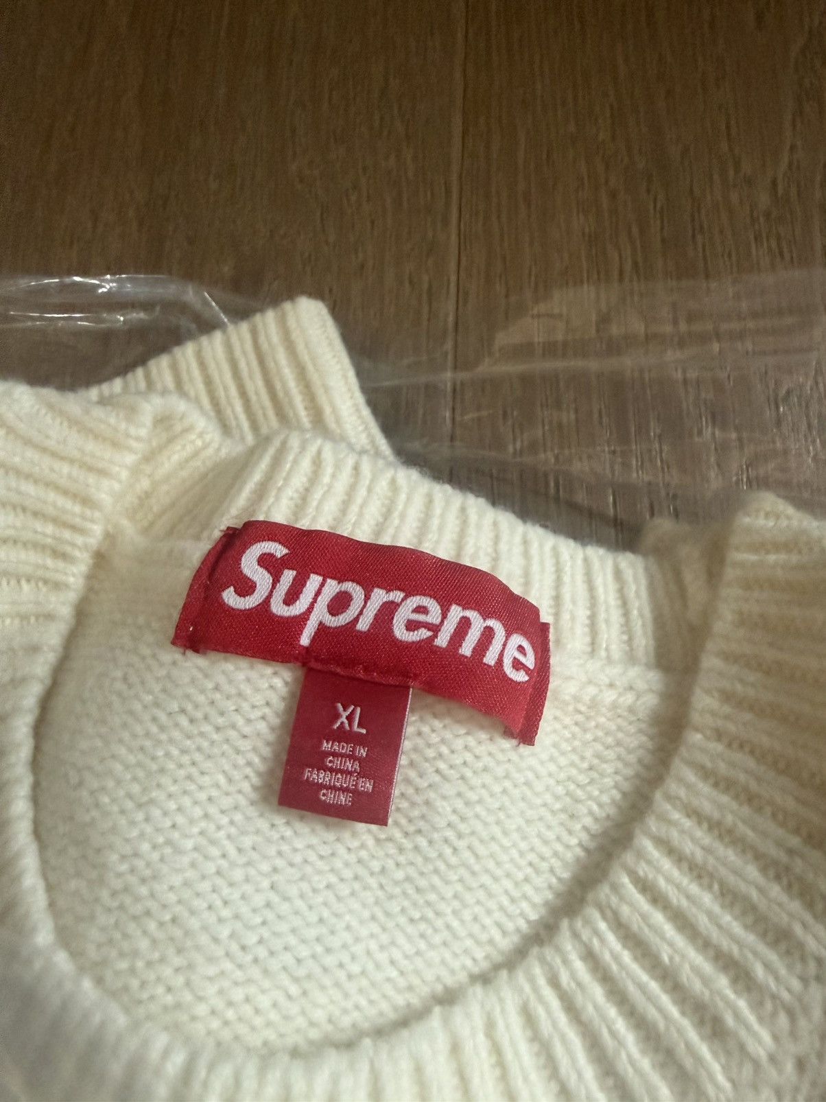 Supreme Supreme Angora Script Ivory Sweater (XL) *IN-HAND Size US XL / EU 56 / 4 - 3 Thumbnail