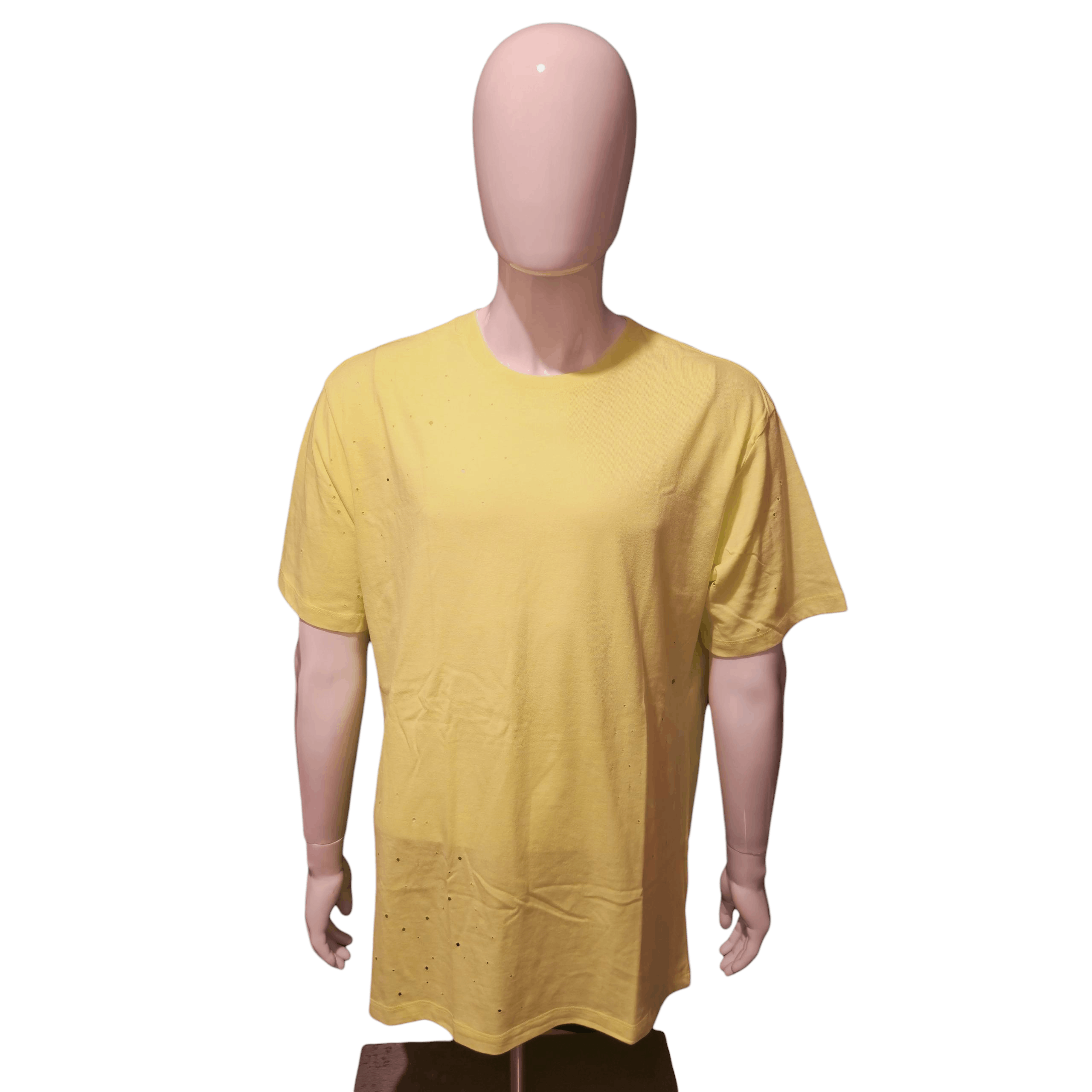 Forever 21 Forever 21 Men's Yellow Large Knit Top Distressed Tee NWT Size US L / EU 52-54 / 3 - 2 Thumbnail
