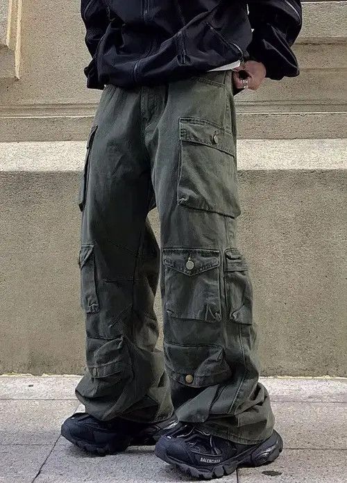 Japanese Brand Minami x Kaori Utility grunge multi pocket cargo pants Size US 28 / EU 44 - 6 Thumbnail