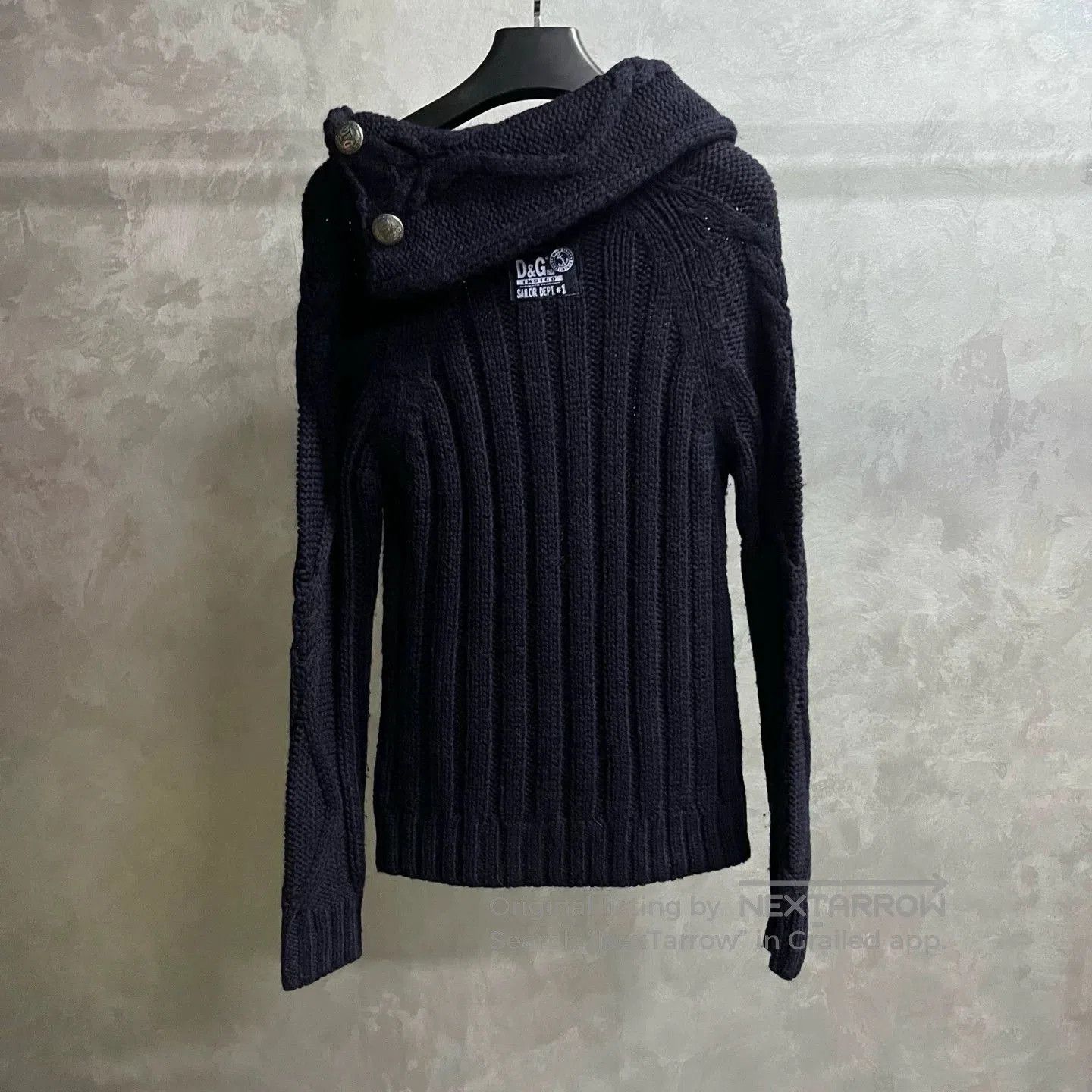 Dolce & Gabbana Dolce & Gabbana Dark Blue Striped Knit Top. Size US M / EU 48-50 / 2 - 5 Thumbnail