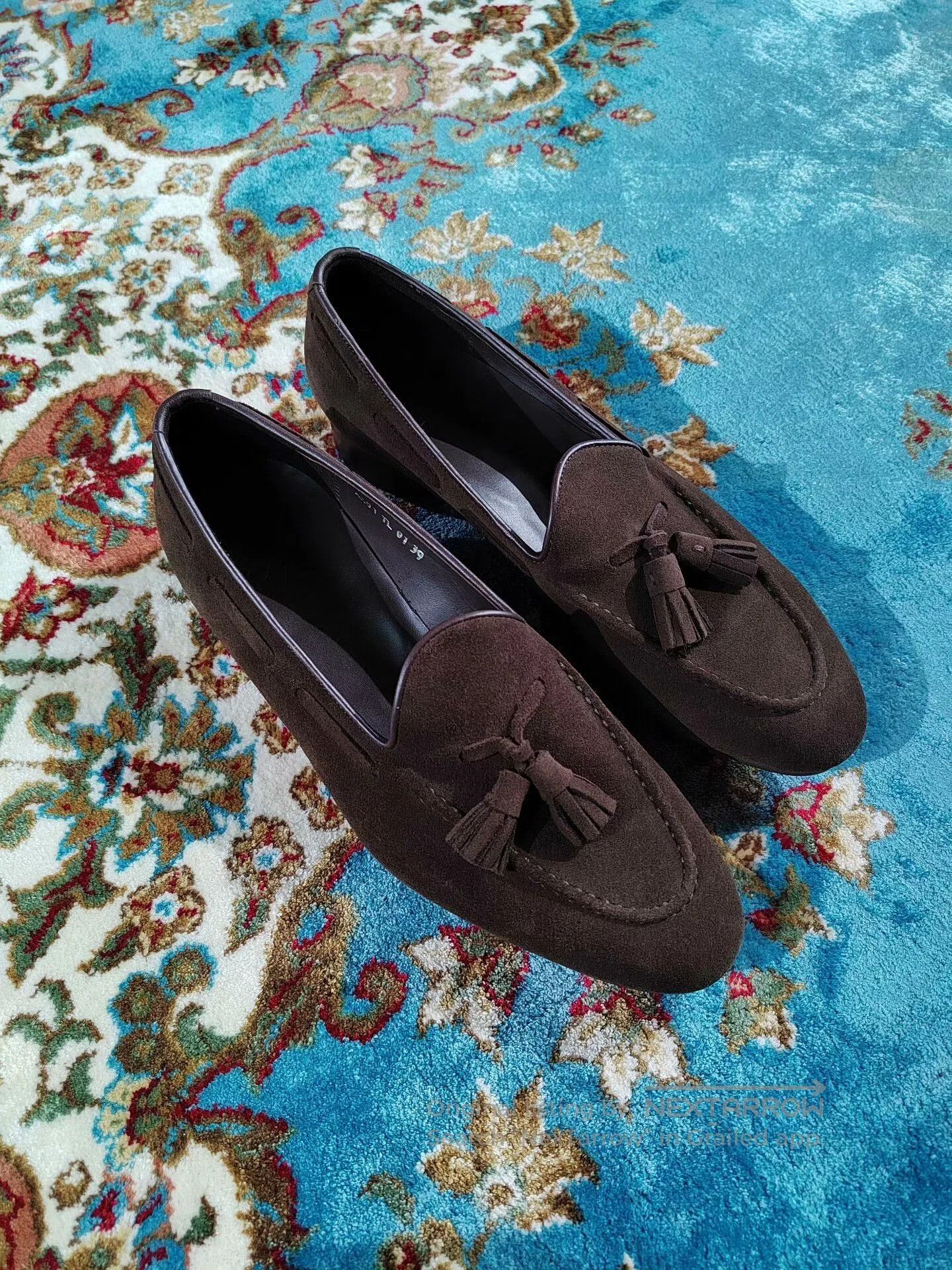 Japanese Brand Italian Handmade Brown Loafers for Men. Size US 6 / EU 39 - 1 Thumbnail