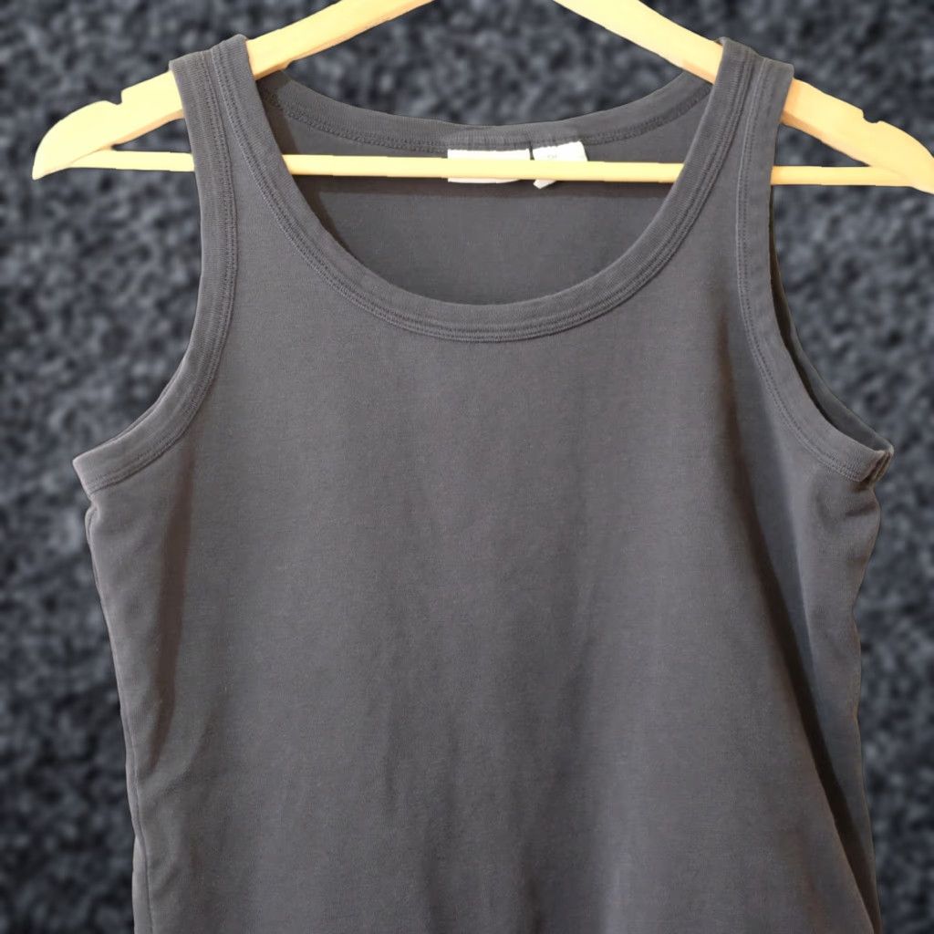 Vintage VINTAGE St Johns Bay Ribbed Tank Top Scoop Neck Stretch Black Women's S #H2-50 Size S / US 4 / IT 40 - 1 Thumbnail