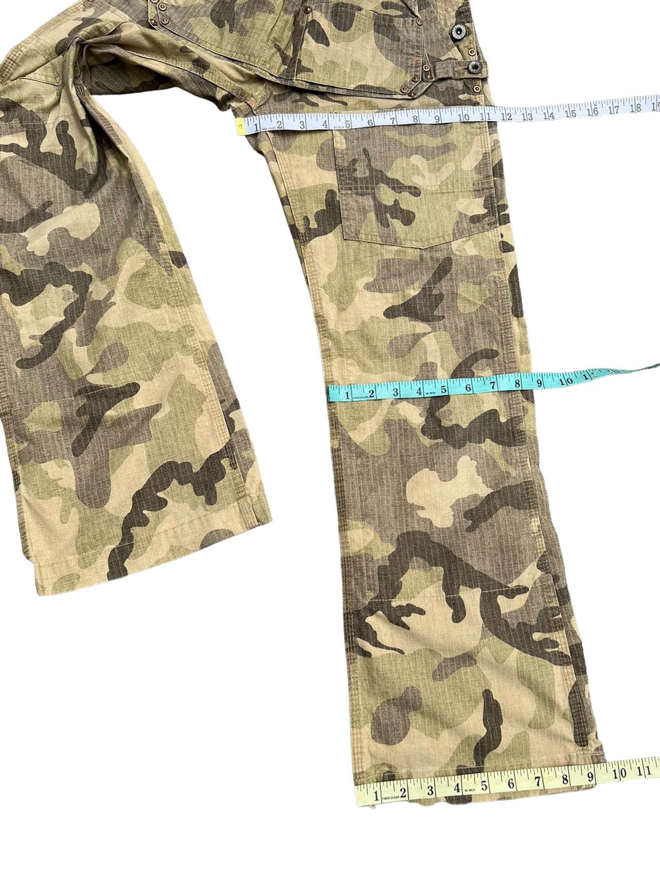 Designer Brand MEDICAL BRANCH Ripstop Camo Flare Trouser Pant Size US 28 / EU 44 - 4 Thumbnail