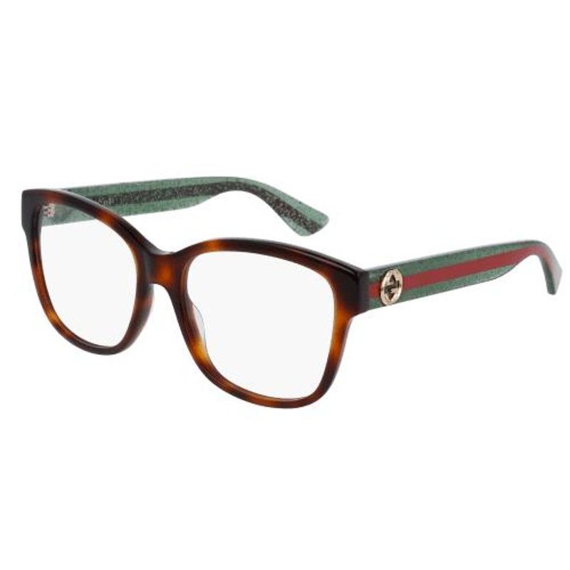 Gucci NEW Gucci GG0038ON 002 Havana Green Transparent Women Size ONE SIZE - 1 Thumbnail