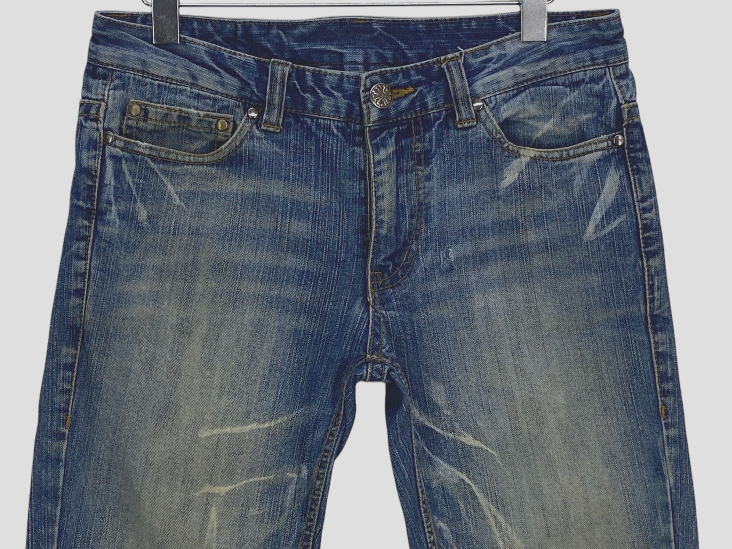 Other Acid Wash Denim Jeans Beads Stud Embellished Pants Size US 31 - 3 Thumbnail