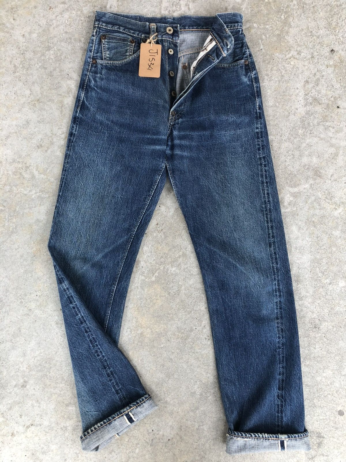 Warehouse & Co. Japanese Warehouse Duck Digger Selvedge Denim Diatressed Size US 28 / EU 44 - 13 Thumbnail