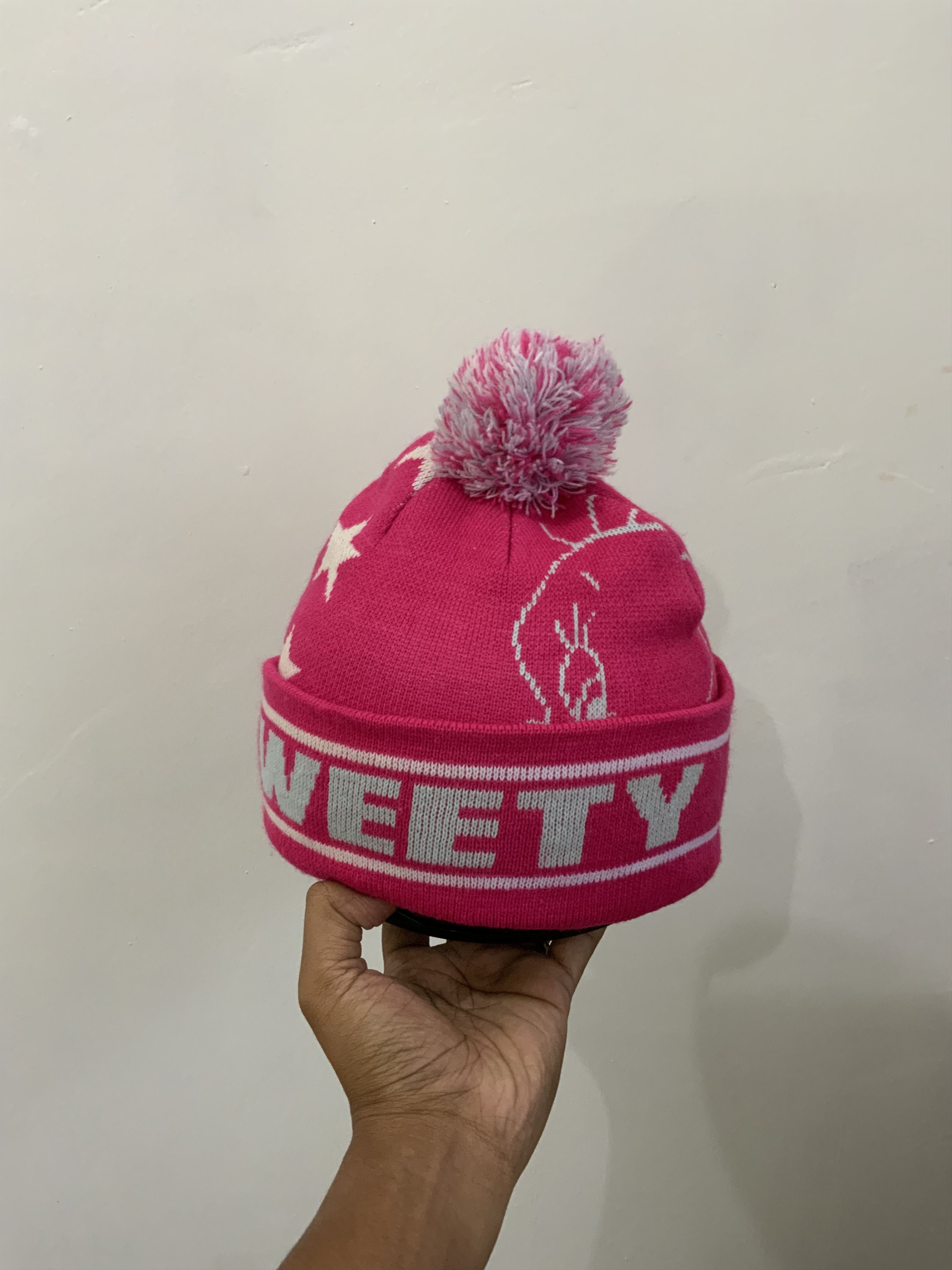 Warner Bros Tweety Warner Bros Pink Beanie Hat Size ONE SIZE - 1 Thumbnail