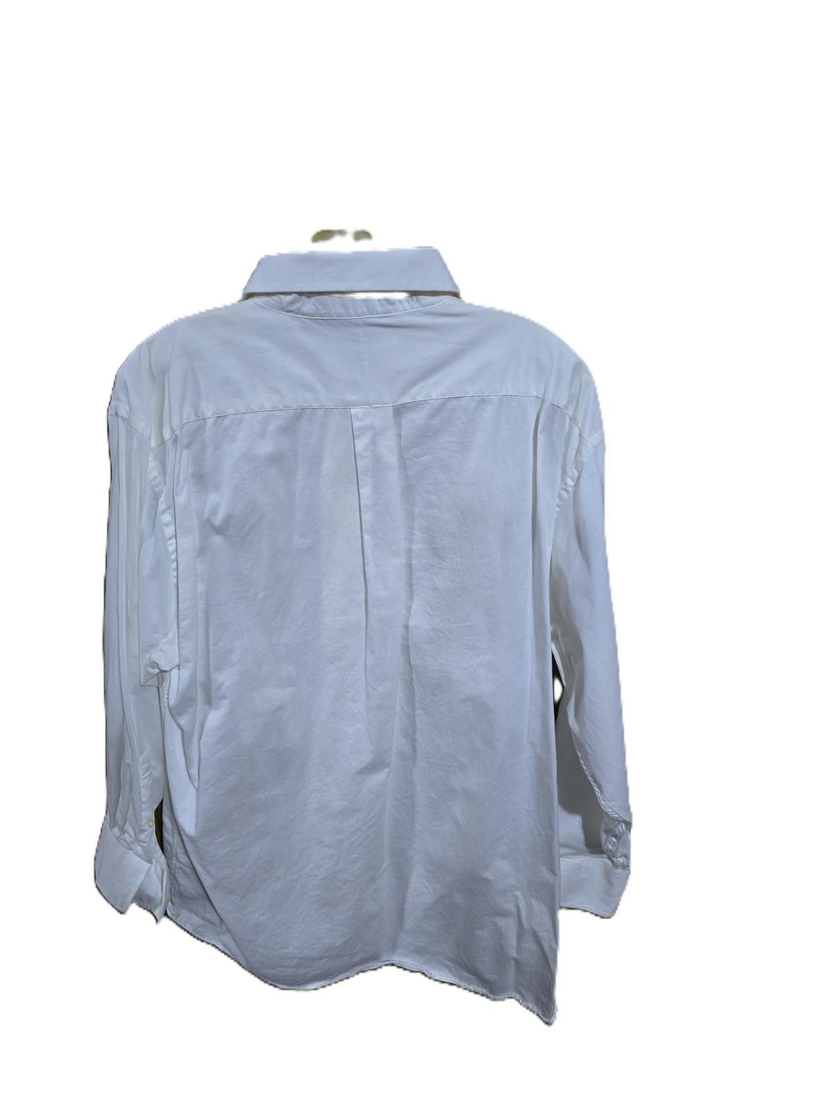 Michael Kors Michael Michael Kors White Button Down Top Size US L / EU 52-54 / 3 - 3 Thumbnail