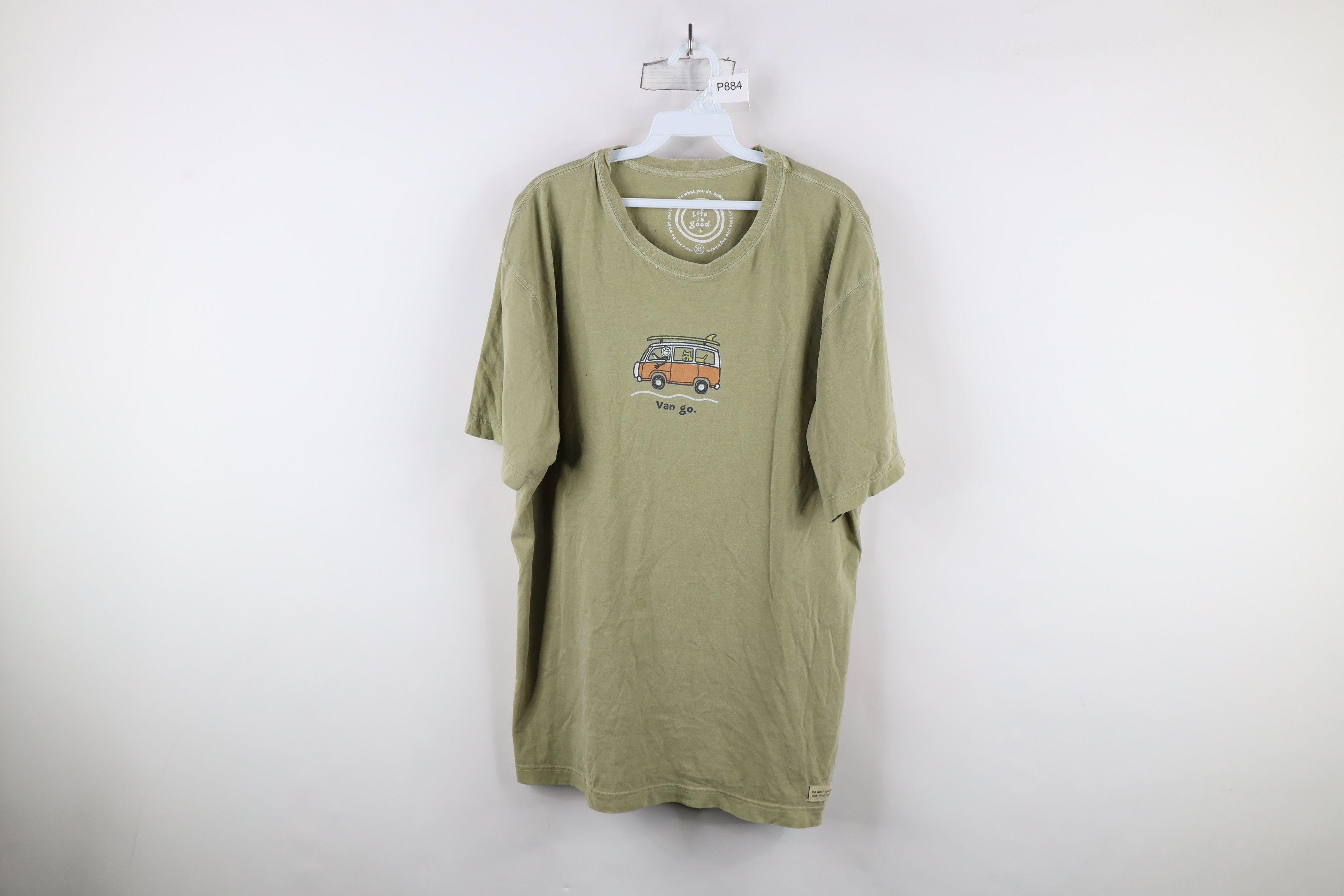 Life is Good × Vintage Vintage Life Is Good Spell Out Van Go Dog Surfing T-Shirt Size US XL / EU 56 / 4 - 1 Thumbnail