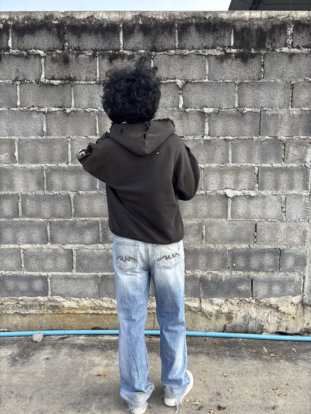 Russell Athletic Thrashed Faded Distressed Russell Hoodie ERD Grunge Size US L / EU 52-54 / 3 - 11 Thumbnail