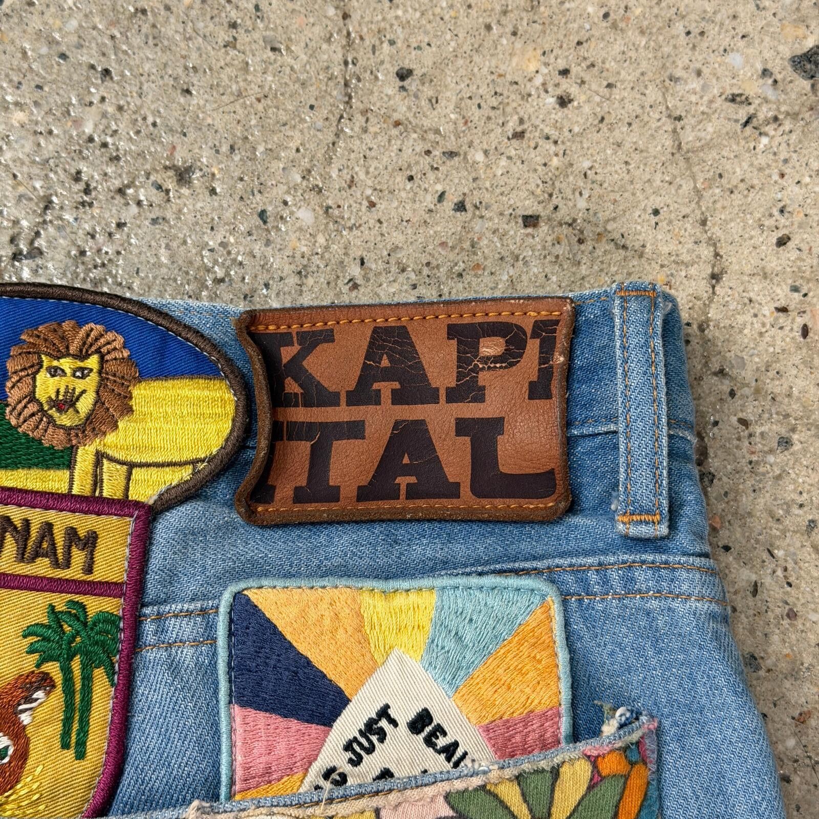 Kapital Kapital 12.5oz Denim Patch 5P Rat Flare Pants Size US 32 / EU 48 - 8 Thumbnail