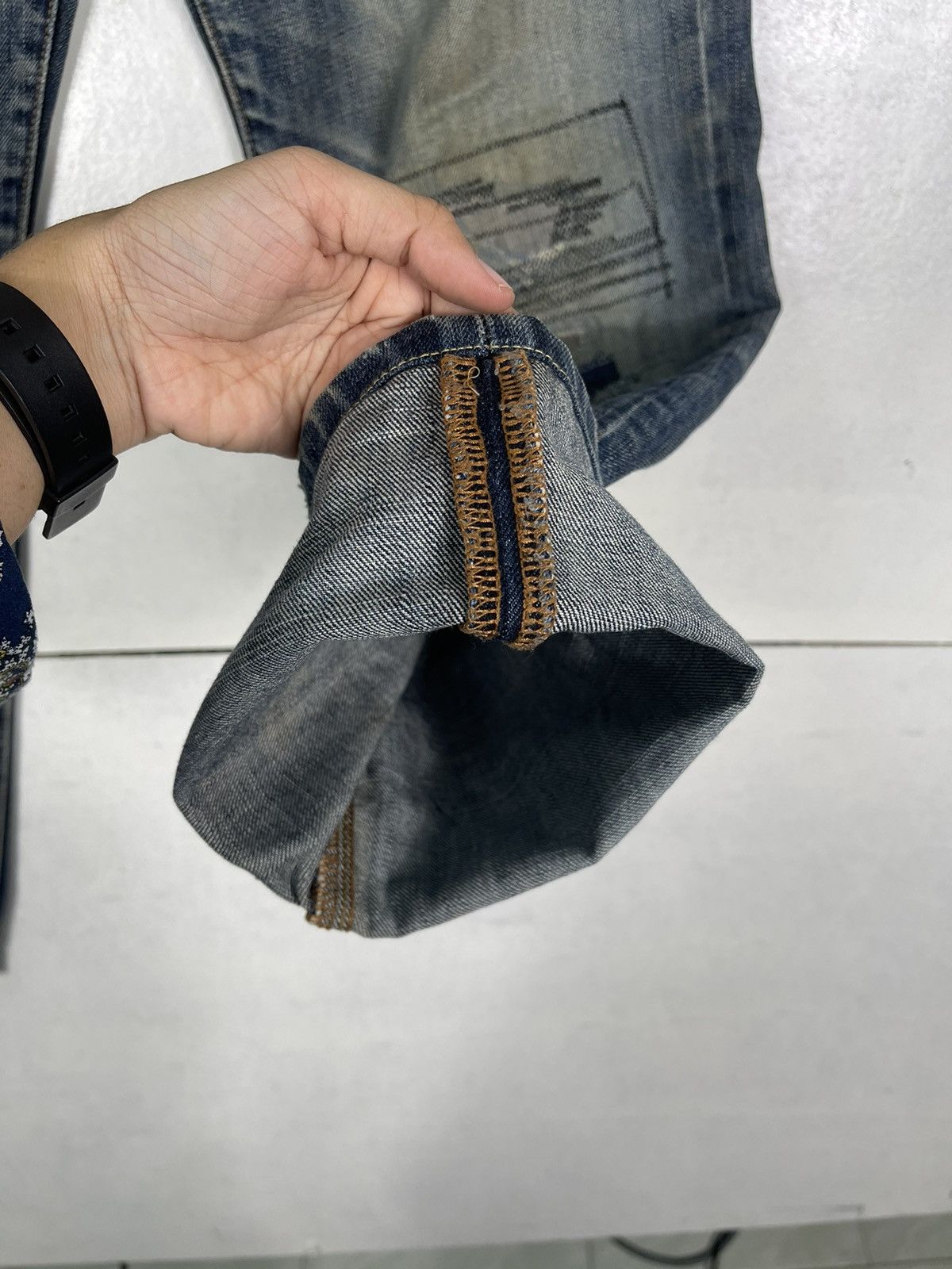 Japanese Brand UNIQLO PATCHWORK JEANS ZIPPER FLY Size US 31 - 14 Thumbnail