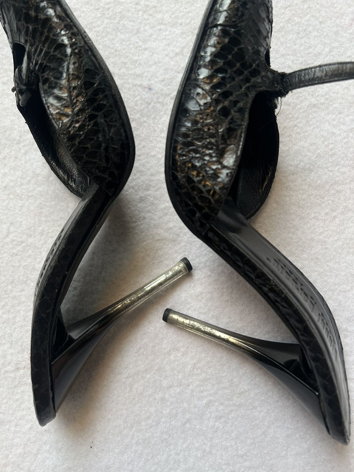 Gianni Barbato Gianni Barbato Snake Leather Heels Size US 5.5 / IT 35.5 - 7 Thumbnail