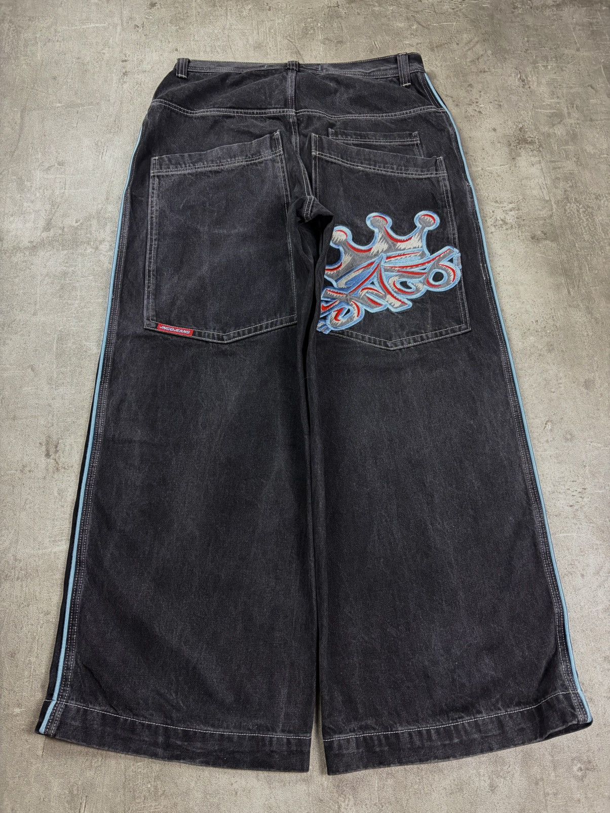 JNCO Vintage JNCO Big Crown Jeans 34x32 Grail Y2K Baggy Jeans Size US 34 / EU 50 - 1 Thumbnail