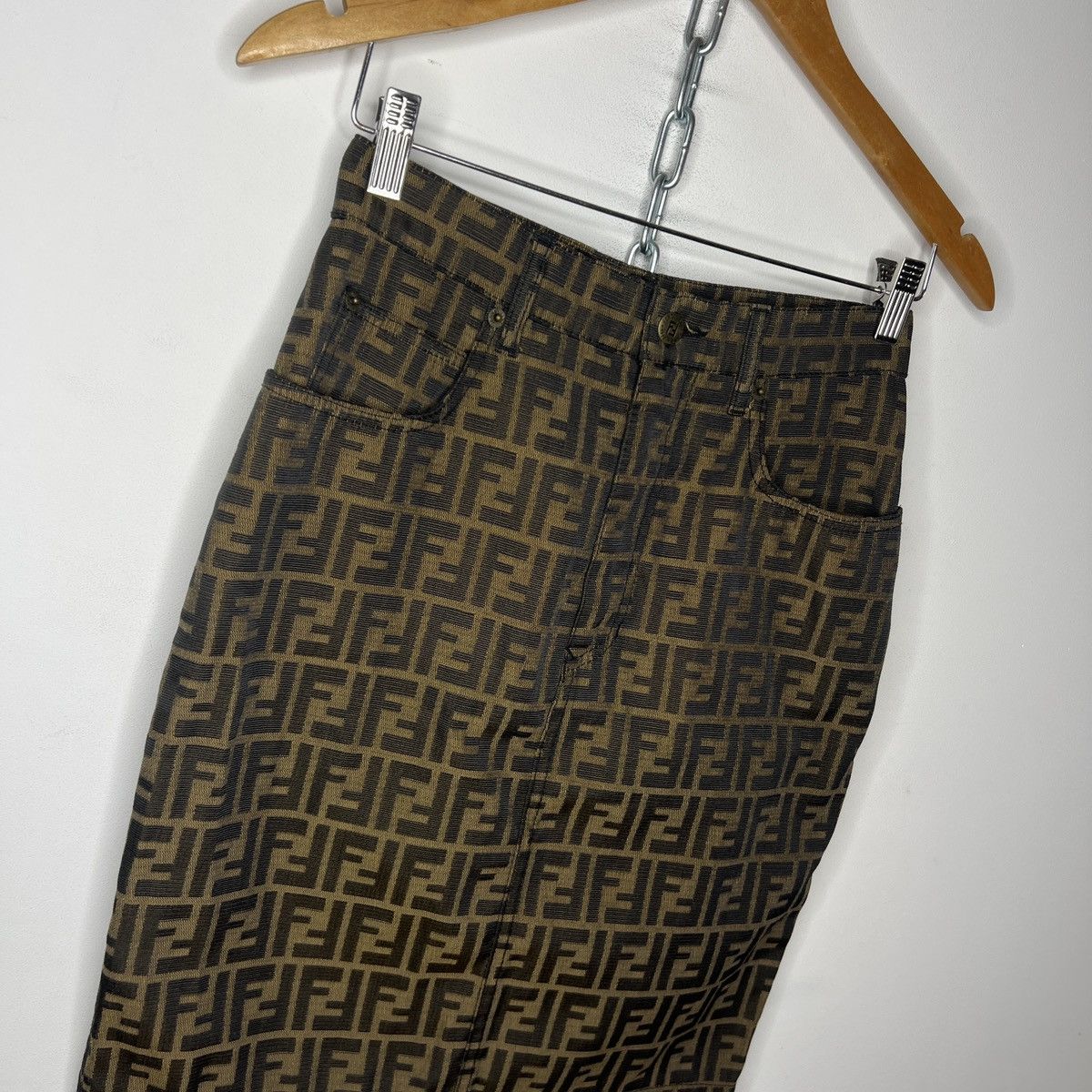 Fendi Fendi Mini Skirt Vintage Zucca Monogram Size 27" / US 4 / IT 40 - 3 Thumbnail