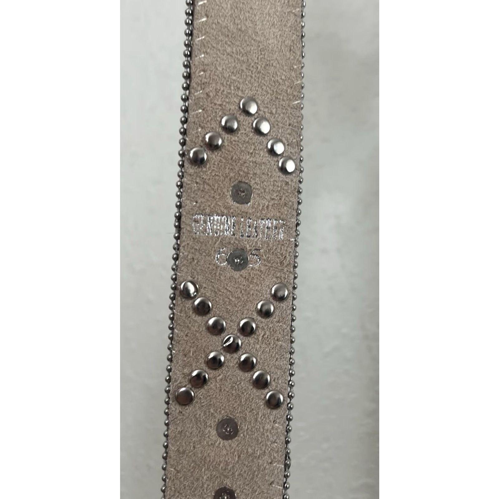 Vintage BHW Bling Rhinestones Leather Hair On Western Cowgirl Belt S/M Women Belt White & Brown Hair On Leather Rhinestone Bling Accent Size ONE SIZE - 6 Thumbnail