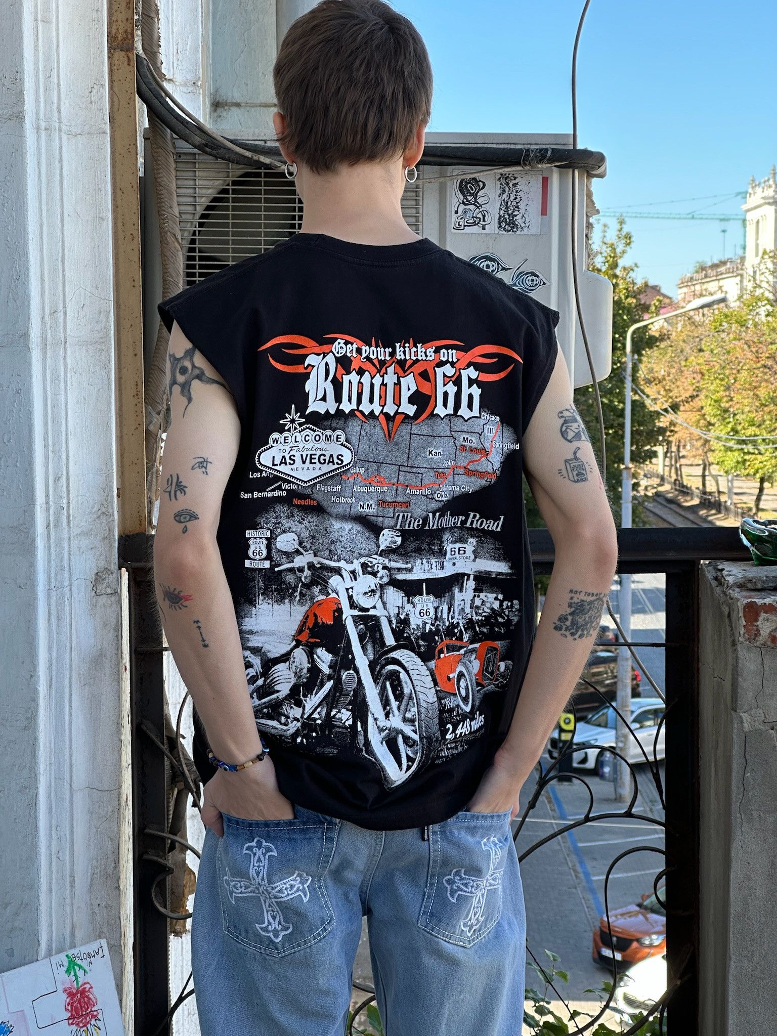 Vintage Vintage Harley Davidson style Tank Top Las Vegas Tribal Tee Size US L / EU 52-54 / 3 - 1 Thumbnail