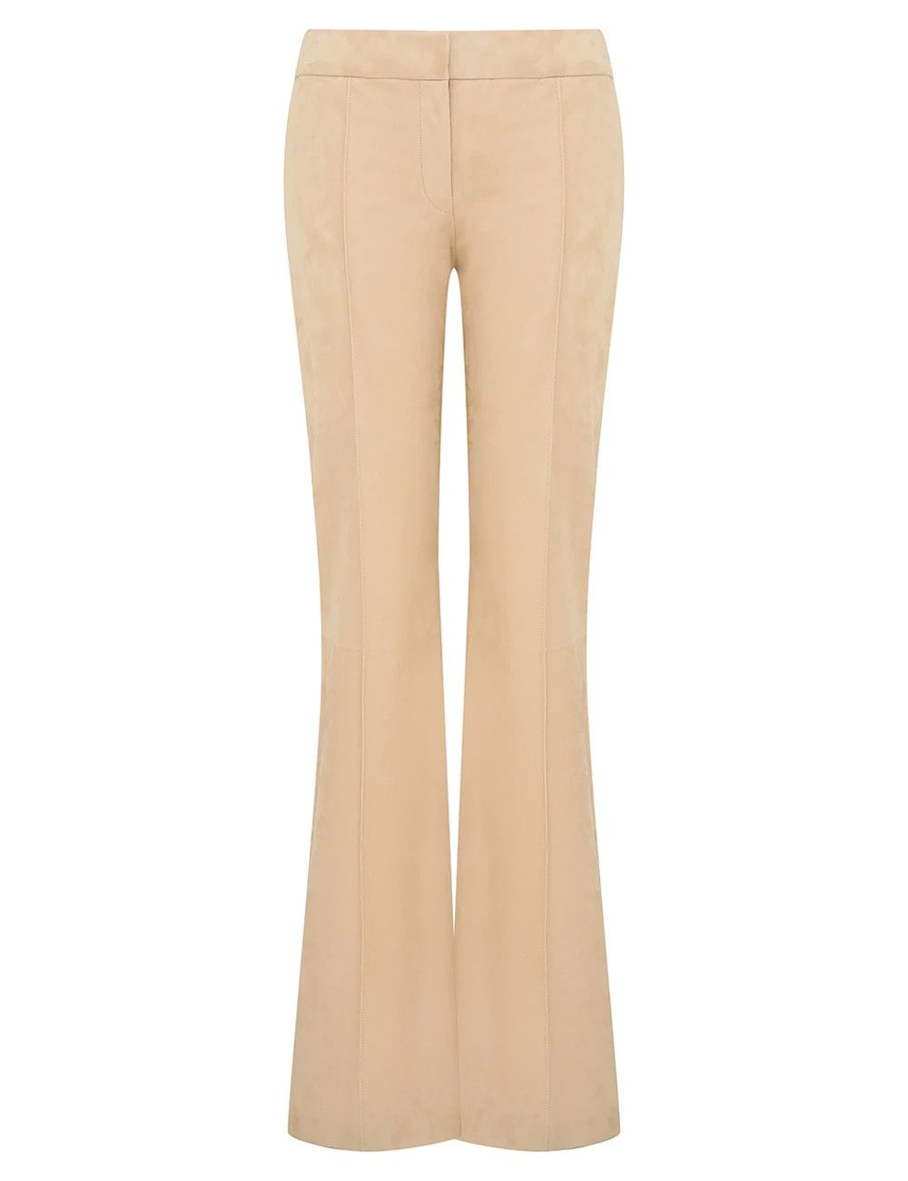 Zimmermann oc11z0226 Illuminate Suede Flare Pants In Beige Size 30" / US 8 / IT 44 - 1 Thumbnail