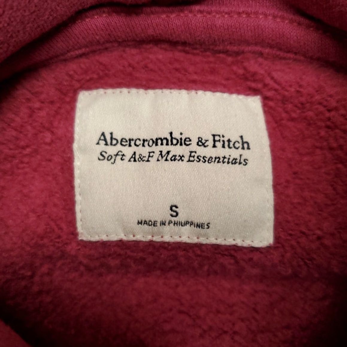 Abercrombie & Fitch VINTAGE Abercrombie & Fitch Hoodie Mens S Pink Fleece Retro 90s USA Y2K Logo Solid Pullover Cotton Blend Long Sleeve Size US S / EU 44-46 / 1 - 4 Thumbnail