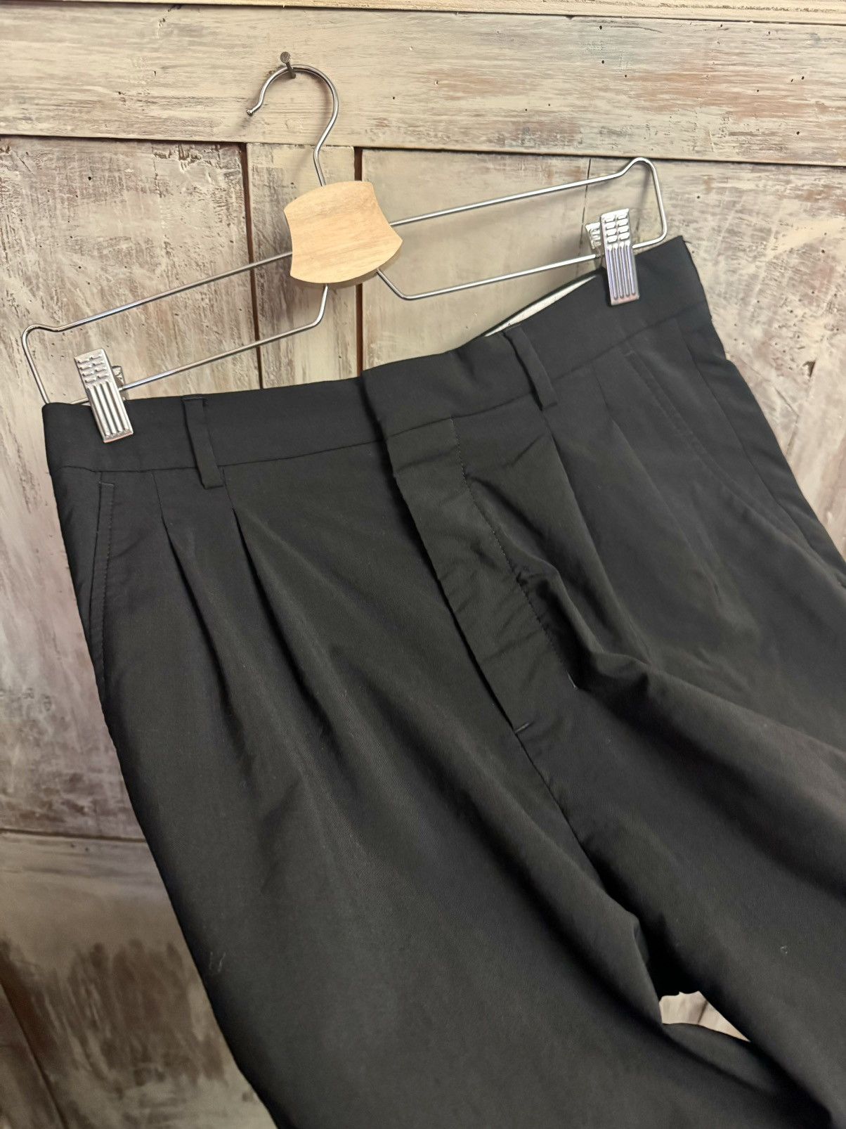 AMI Ami paris men 36 xs black wool tailored pants Size US 28 / EU 44 - 8 Thumbnail