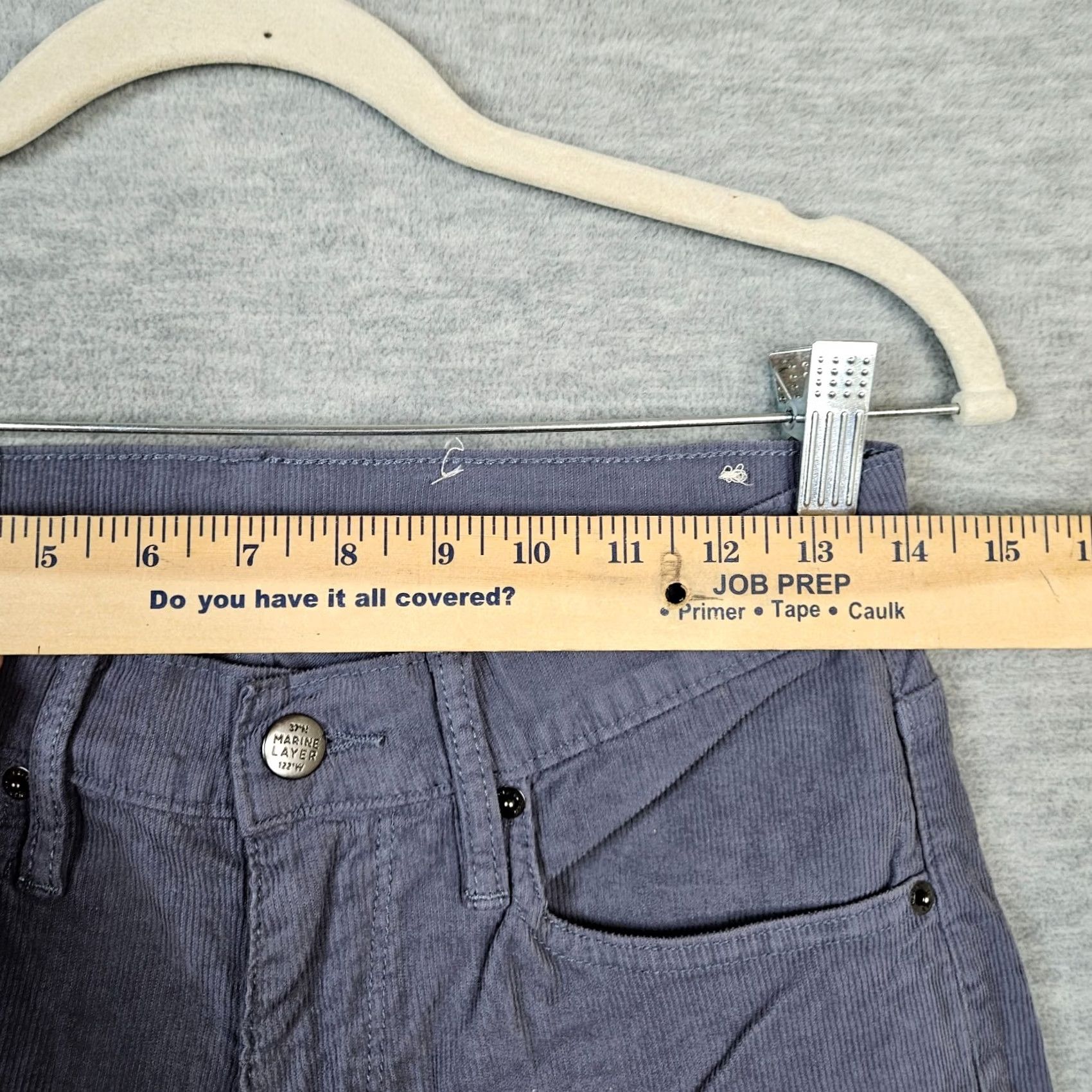 Vintage Blue Men's Slim Straight Corduroy Pant Casual 30X29 Gray Size US 30 / EU 46 - 3 Thumbnail