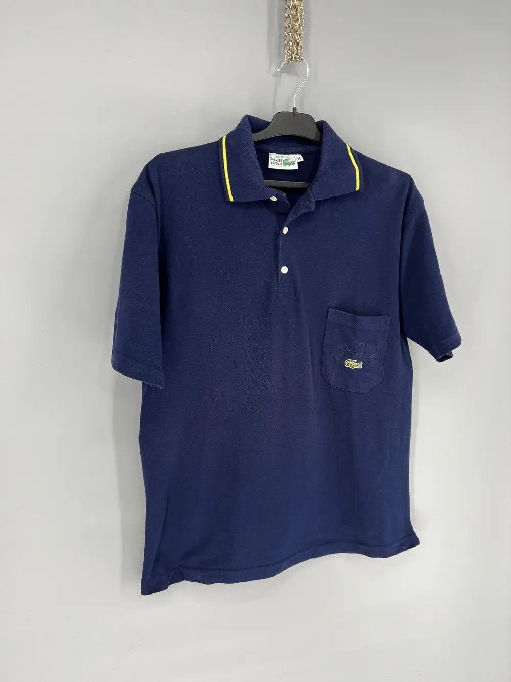 Lacoste Vintage Chemise Lacoste Big Logo Made in France Polo t-shirt Size US M / EU 48-50 / 2 - 2 Thumbnail