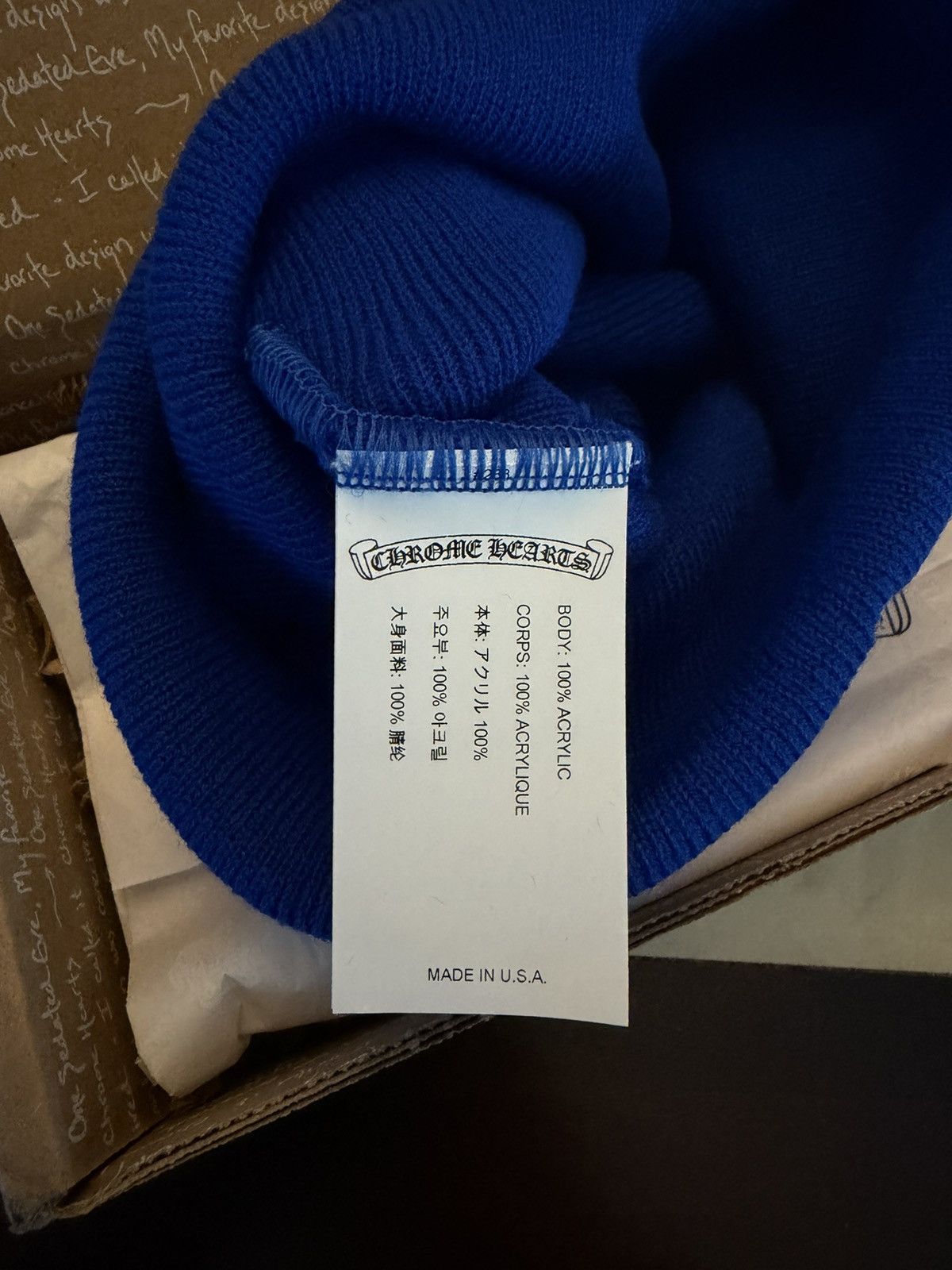 Chrome Hearts CH Embroidered Logo Watch Cap/Beanie (Blue) Size ONE SIZE - 4 Thumbnail