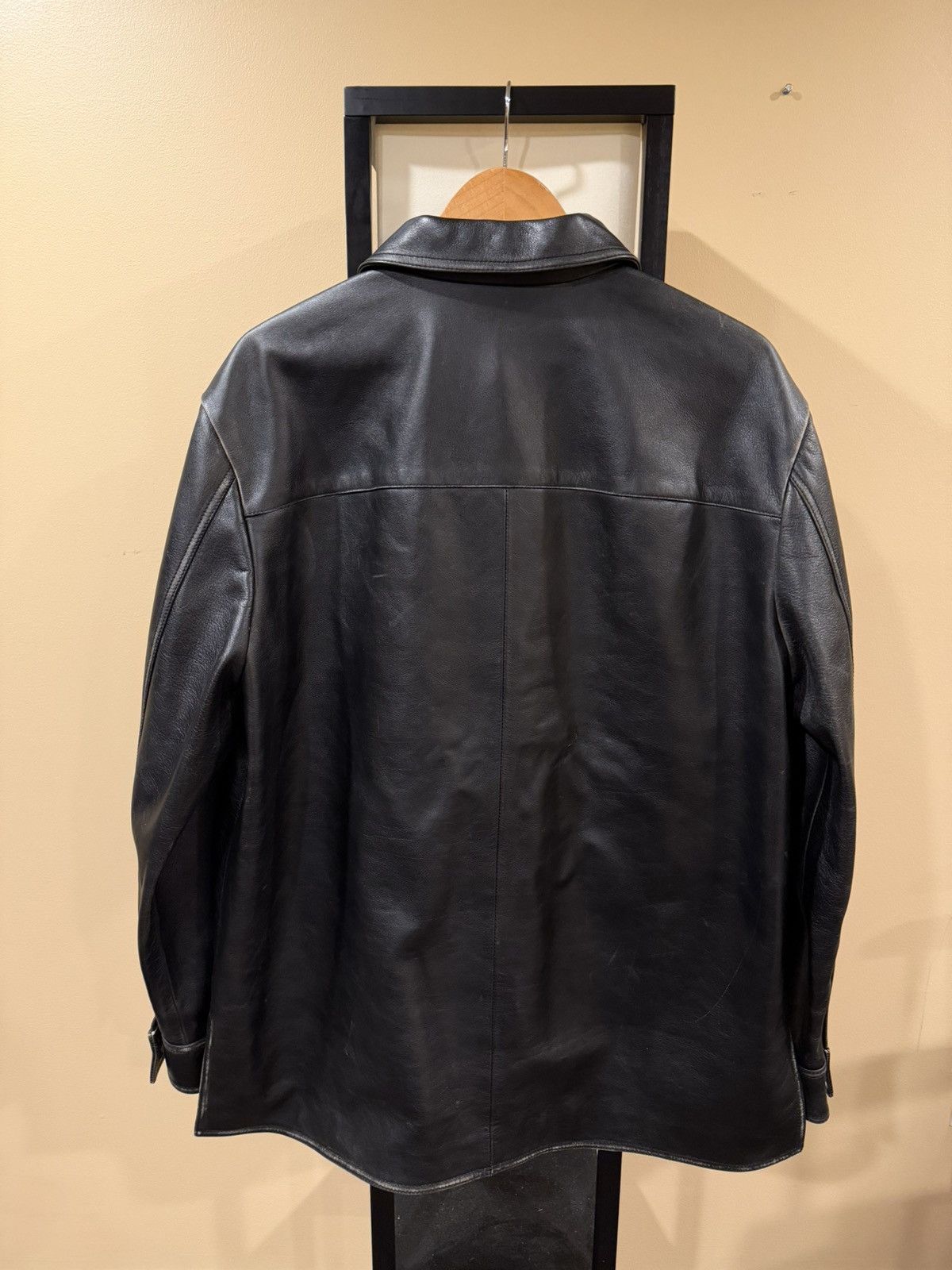 Loewe Loewe SS24 Black Aged Calfskin Leather Anagram Logo Jacket Size US L / EU 52-54 / 3 - 5 Thumbnail