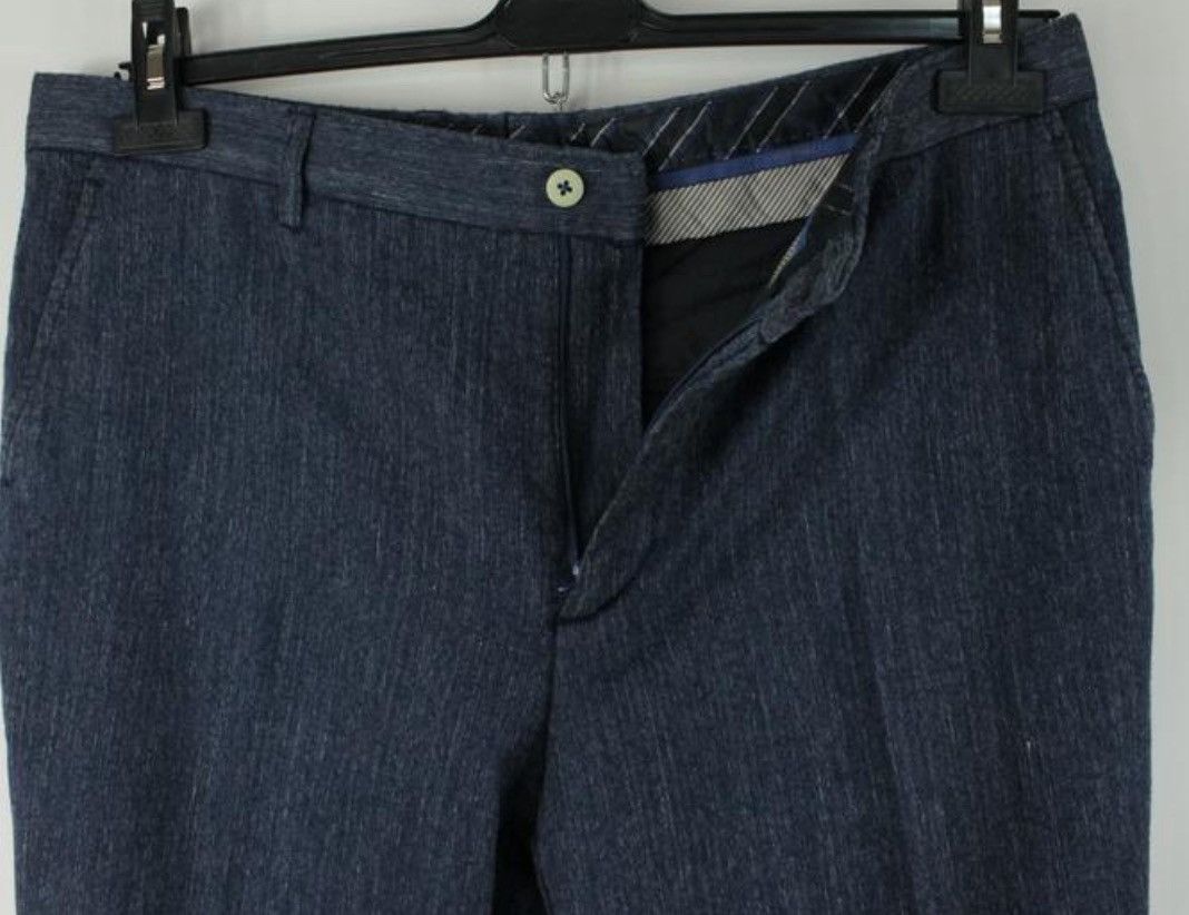 Etro etro tailored wool silk linen slim fit trousers pants Size 48L - 2 Thumbnail