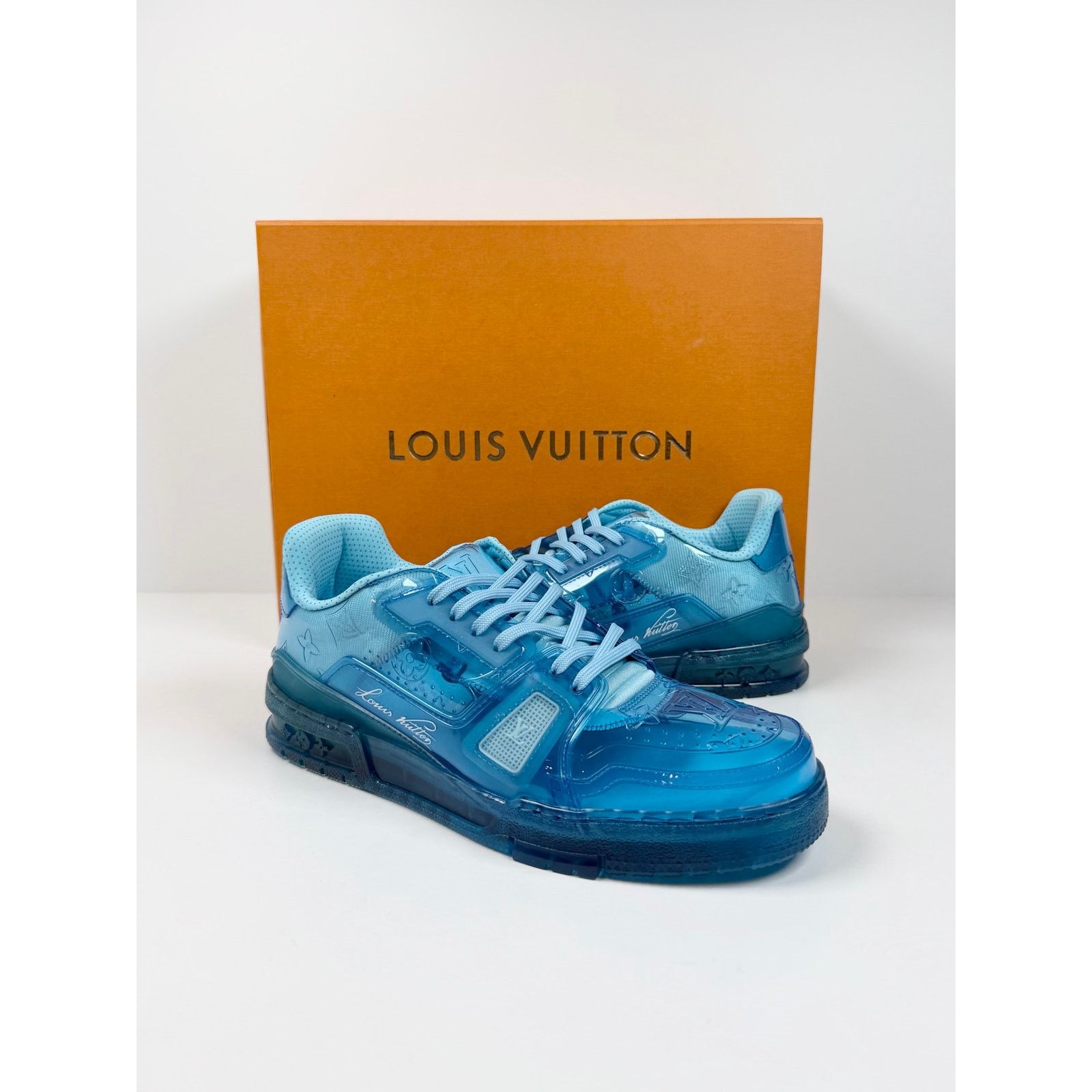 Louis Vuitton Size 7LV/8US - Louis Vuitton Transparent Blue Trainer NEW Size US 8 / EU 41 - 2 Thumbnail
