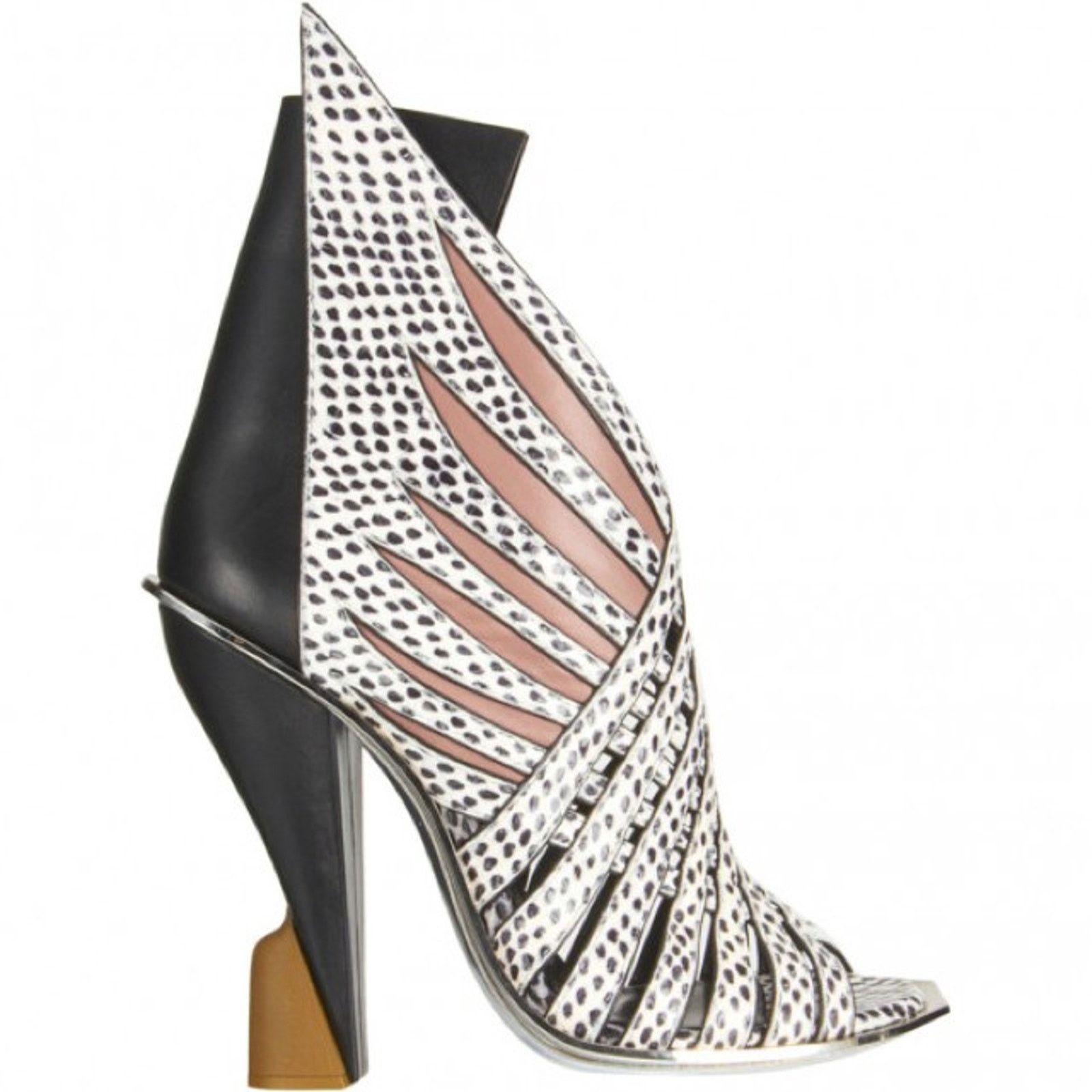 Balenciaga NIB BALENCIAGA MULTI COLOR PYTHON WINGS HEELS PUMPS 40.5 $3K Size US 10.5 / IT 40.5 - 5 Thumbnail