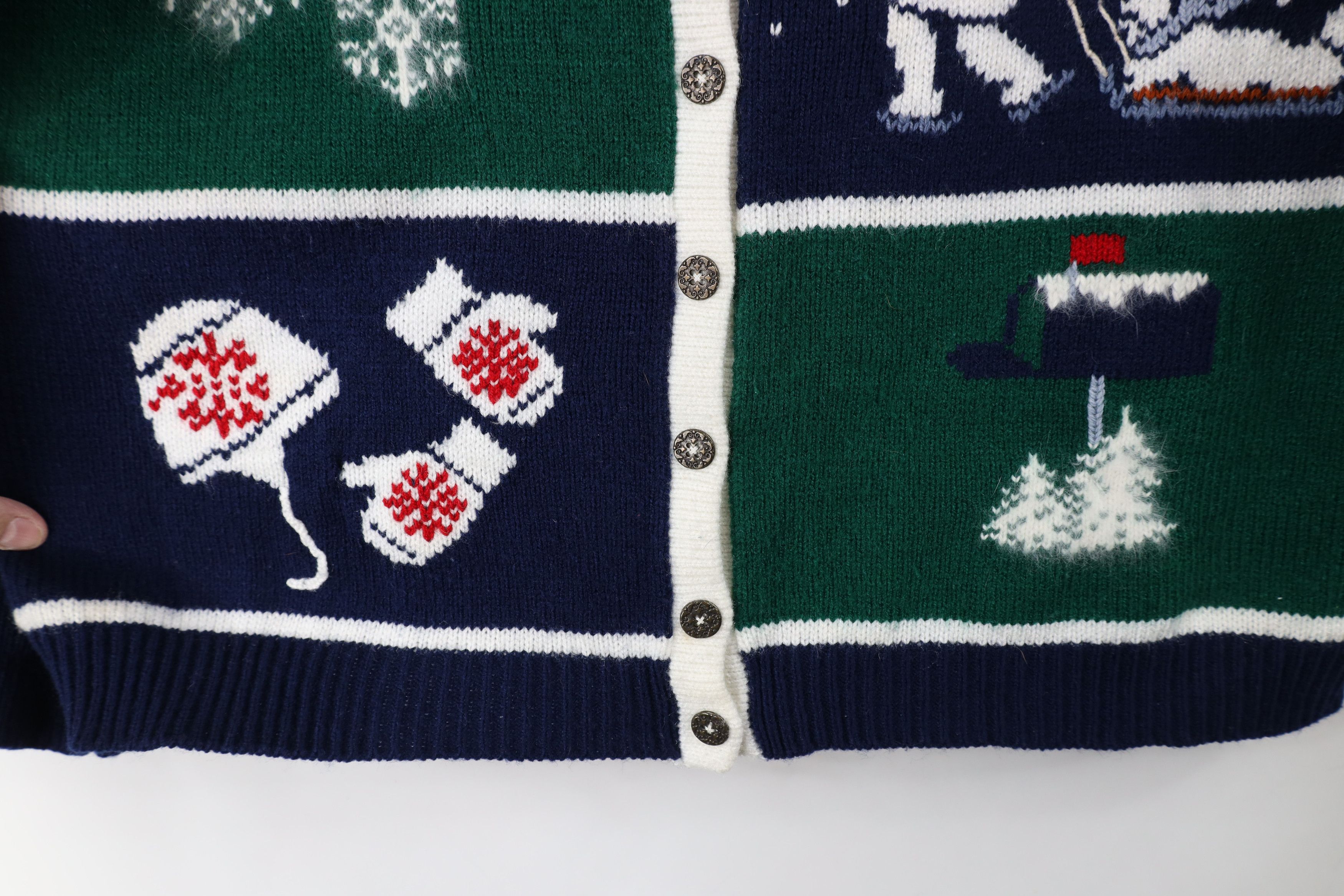 Vintage Vintage 90s Streetwear Christmas Winter Cardigan Sweater Size L / US 10 / IT 46 - 5 Thumbnail