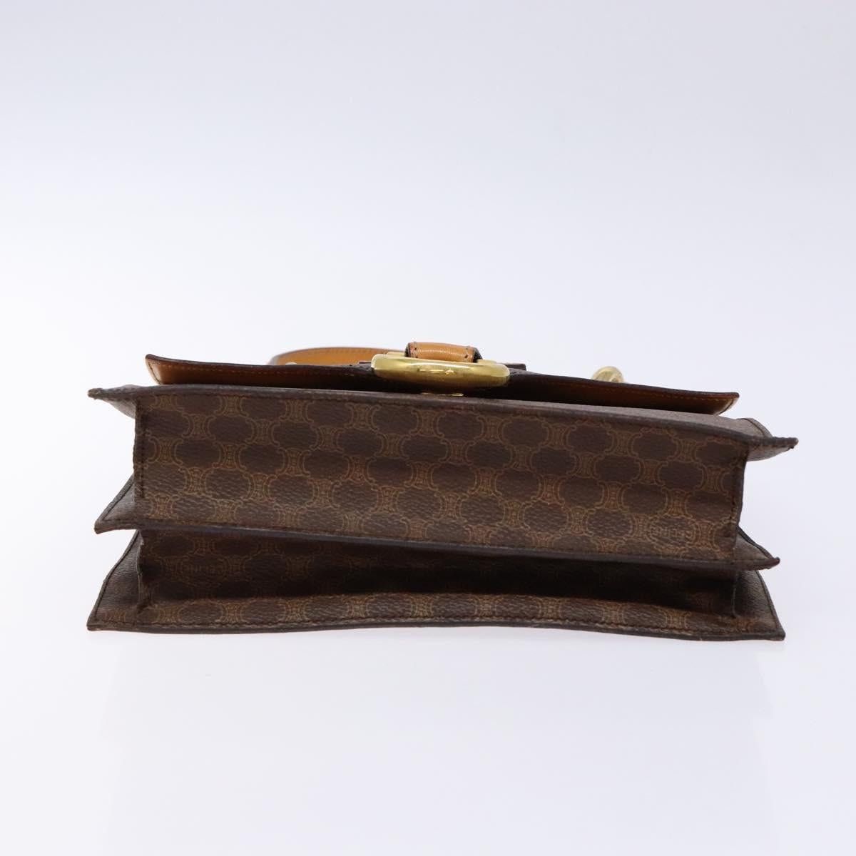 Celine CELINE Macadam Canvas Hand Bag Pvc Leather Brown Gold Size ONE SIZE - 9 Thumbnail