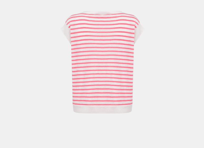 Dior o1w1db10925 444S65 Sleeveless Sweater in White/Candy Pink Size XS / US 0-2 / IT 36-38 - 2 Thumbnail