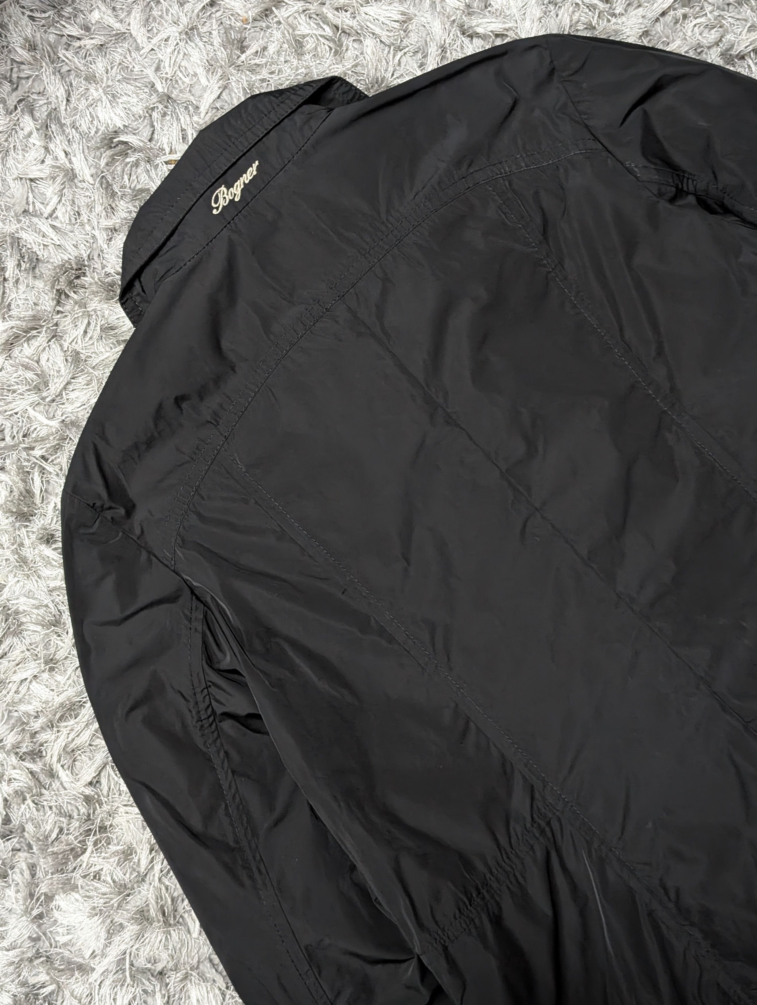 Bogner Bogner Black Solid Light Trench Coat Mid Length Jacket Size XL / US 12-14 / IT 48-50 - 6 Thumbnail